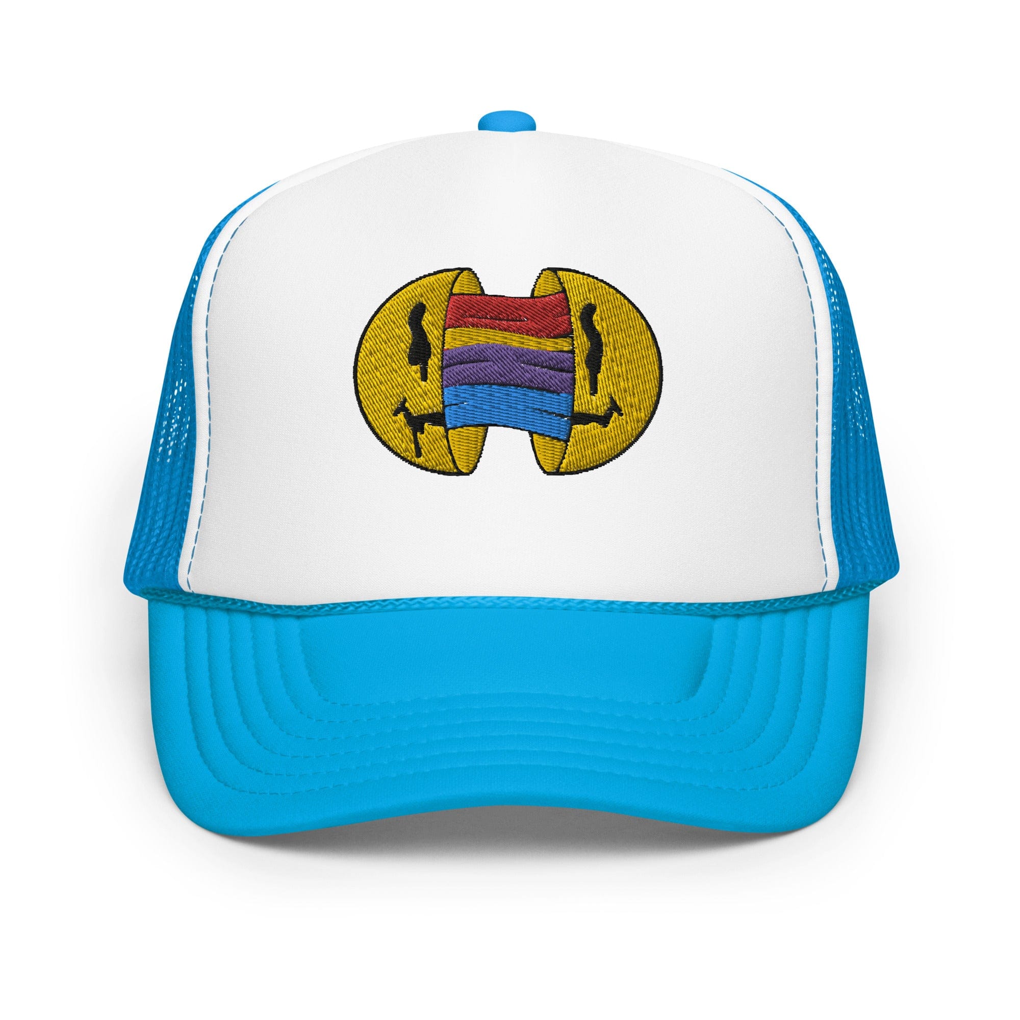 Smiley Face Rainbow Foam Trucker Hat