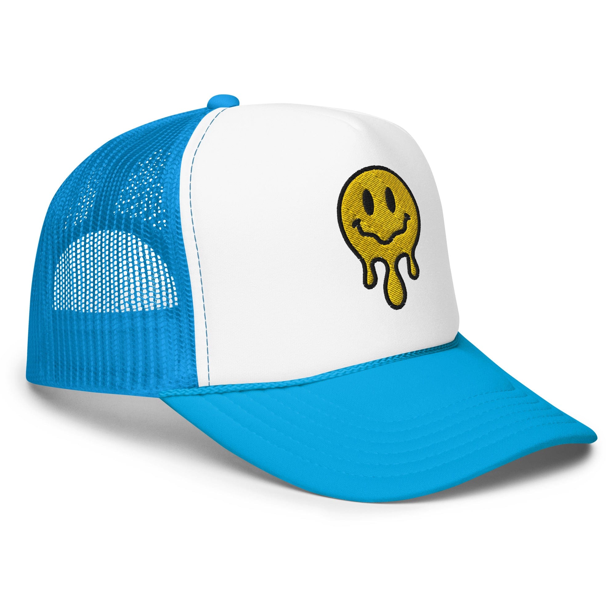 Smiley Face Drip Foam Trucker Hat