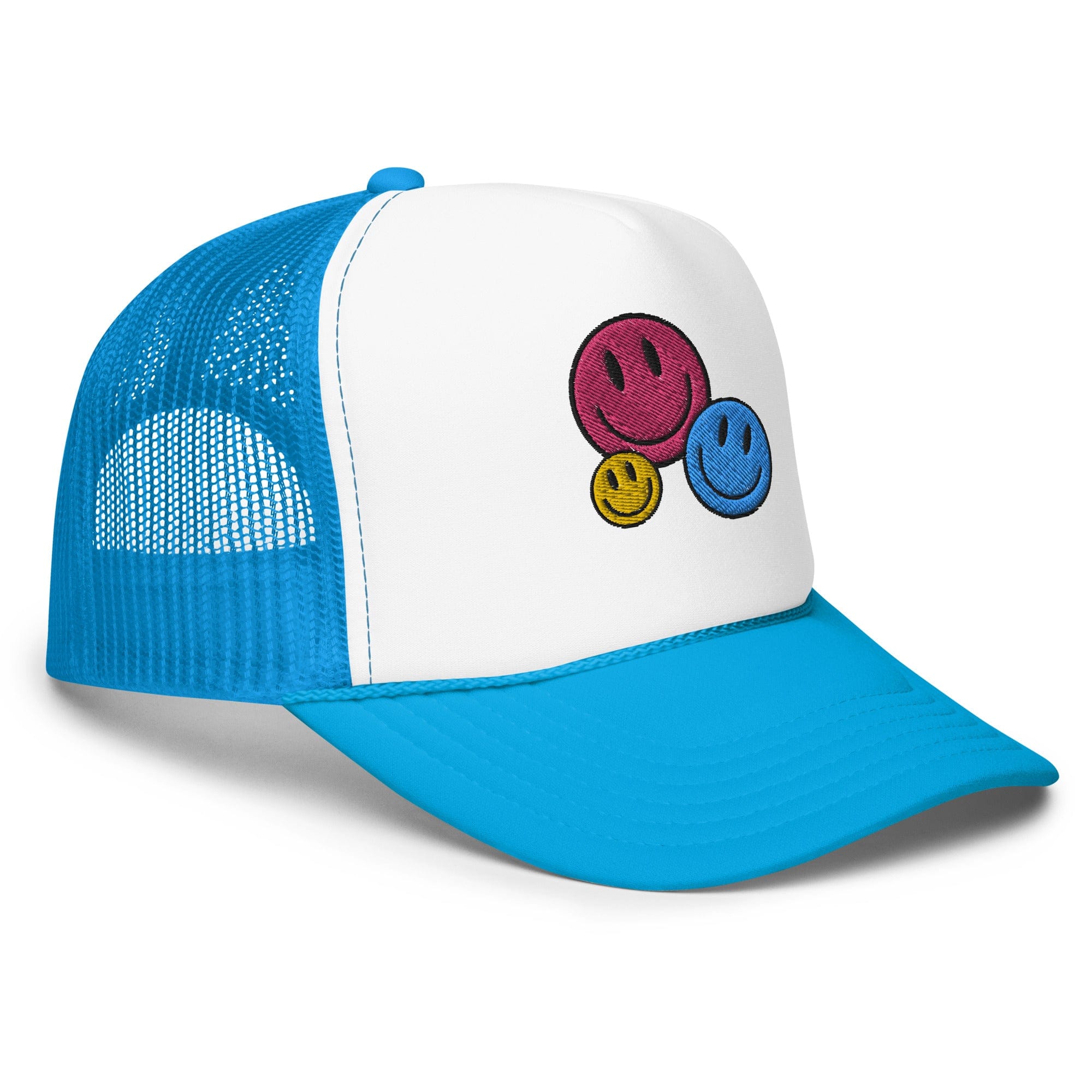 Smiley Face Trio Foam Trucker Hat