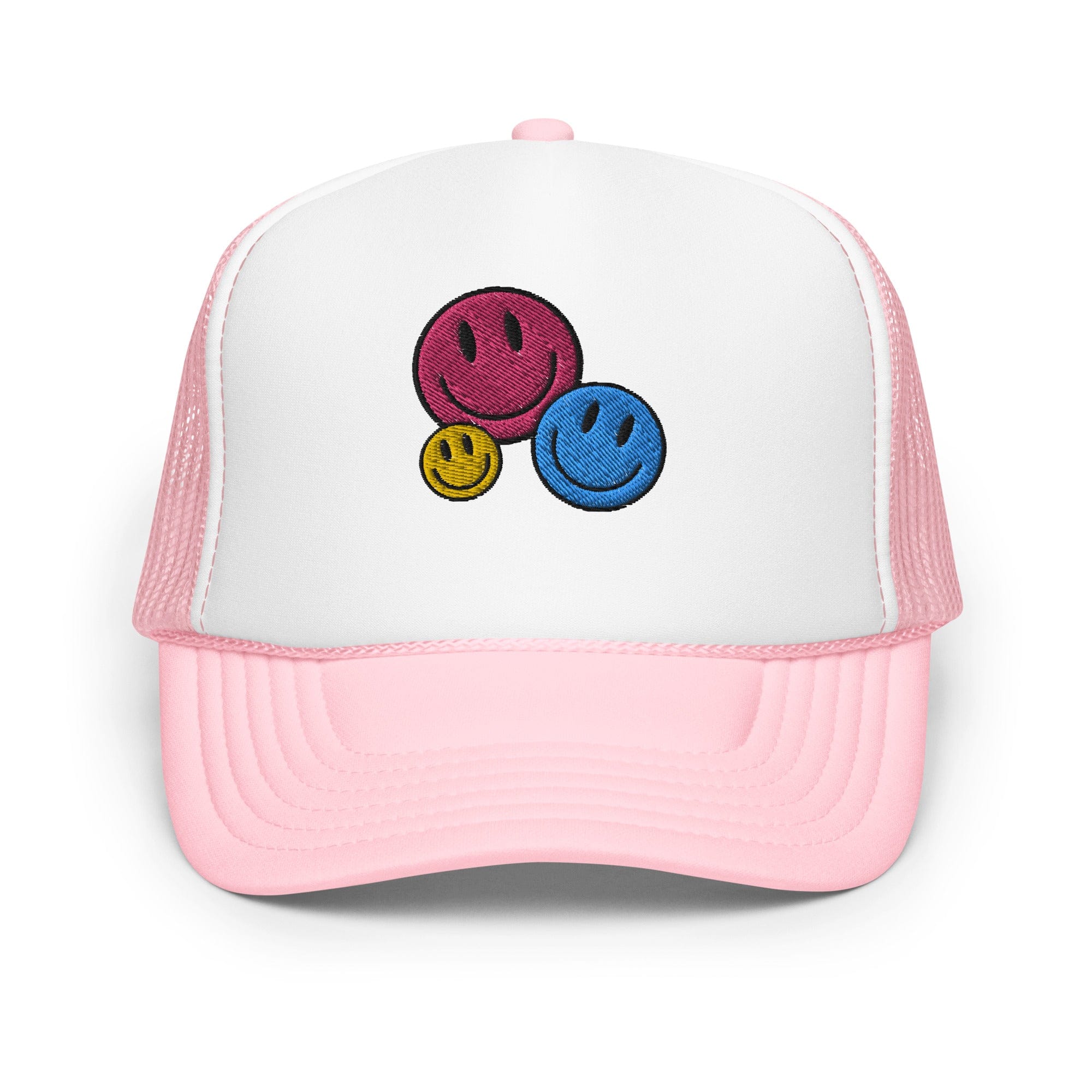 Smiley Face Trio Foam Trucker Hat