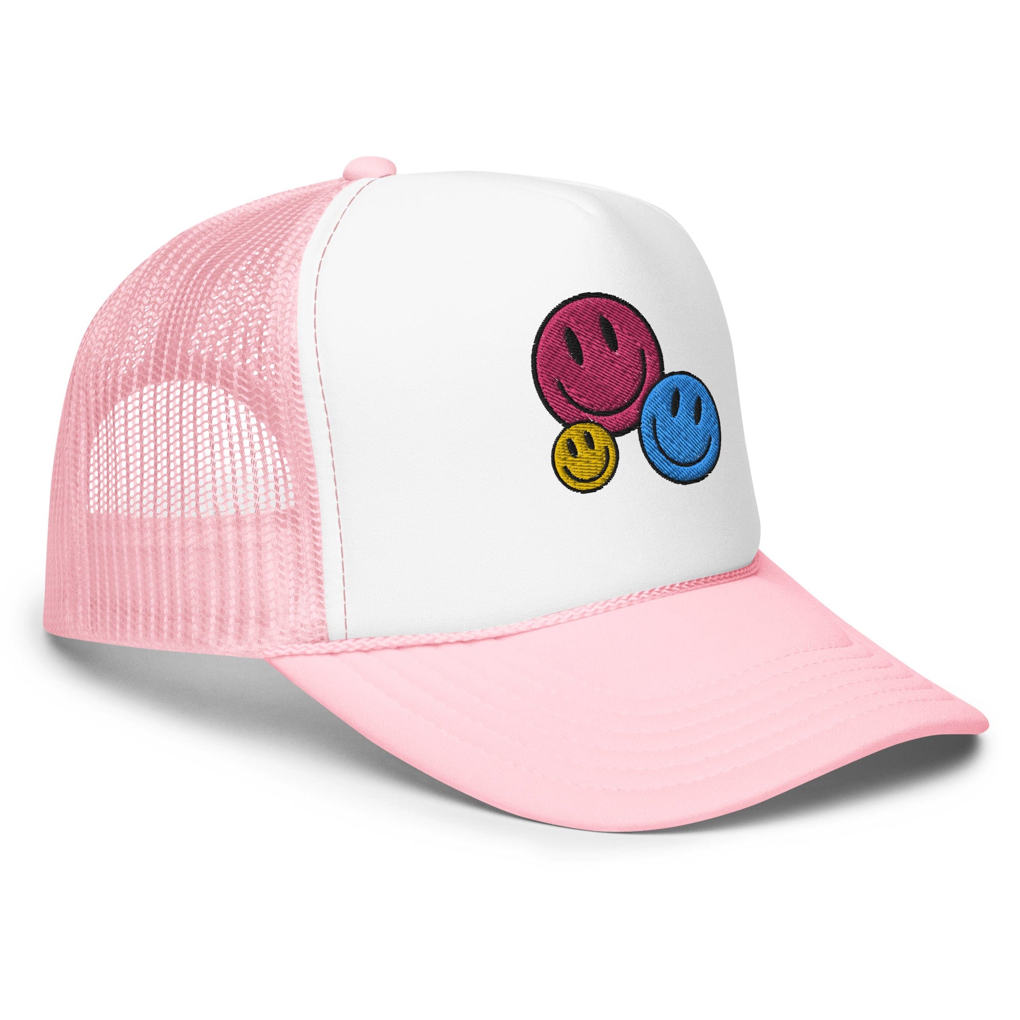 Smiley Face Trio Foam Trucker Hat