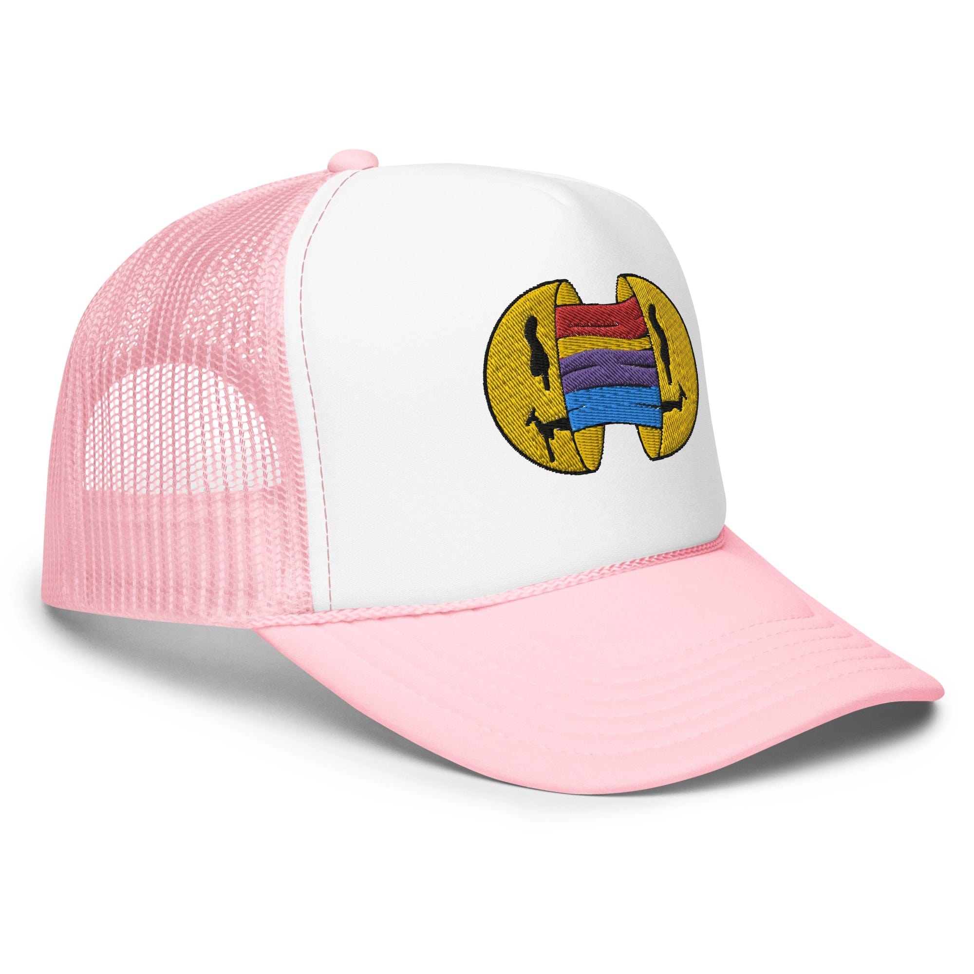 Smiley Face Rainbow Foam Trucker Hat