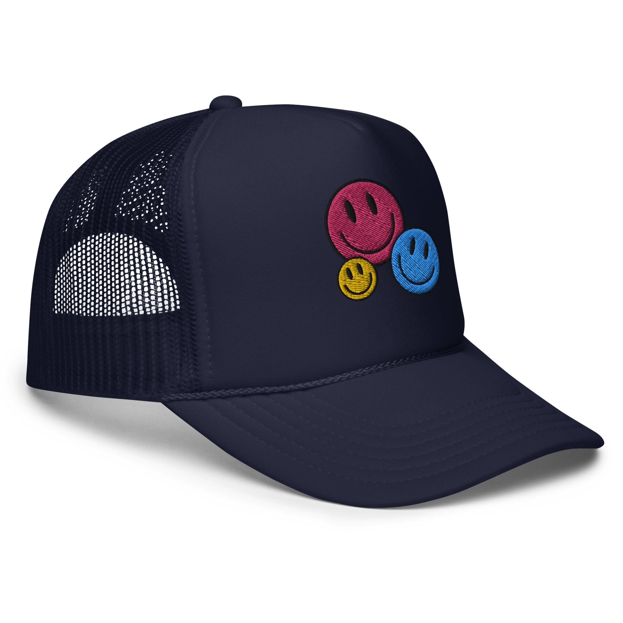 Smiley Face Trio Foam Trucker Hat