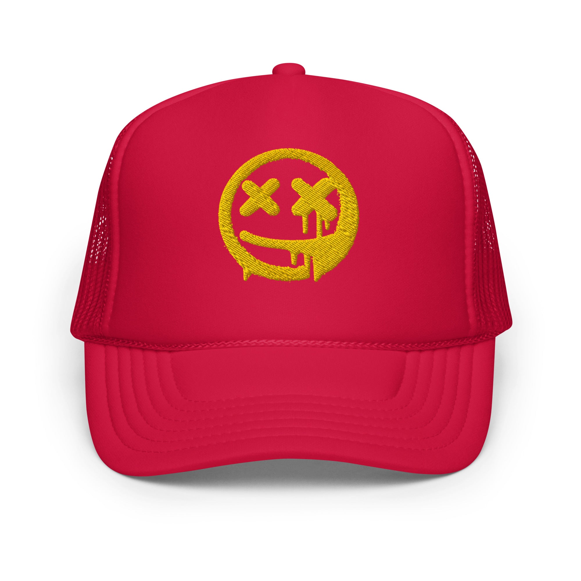 Smiley Face Meltdown Foam Trucker Hat