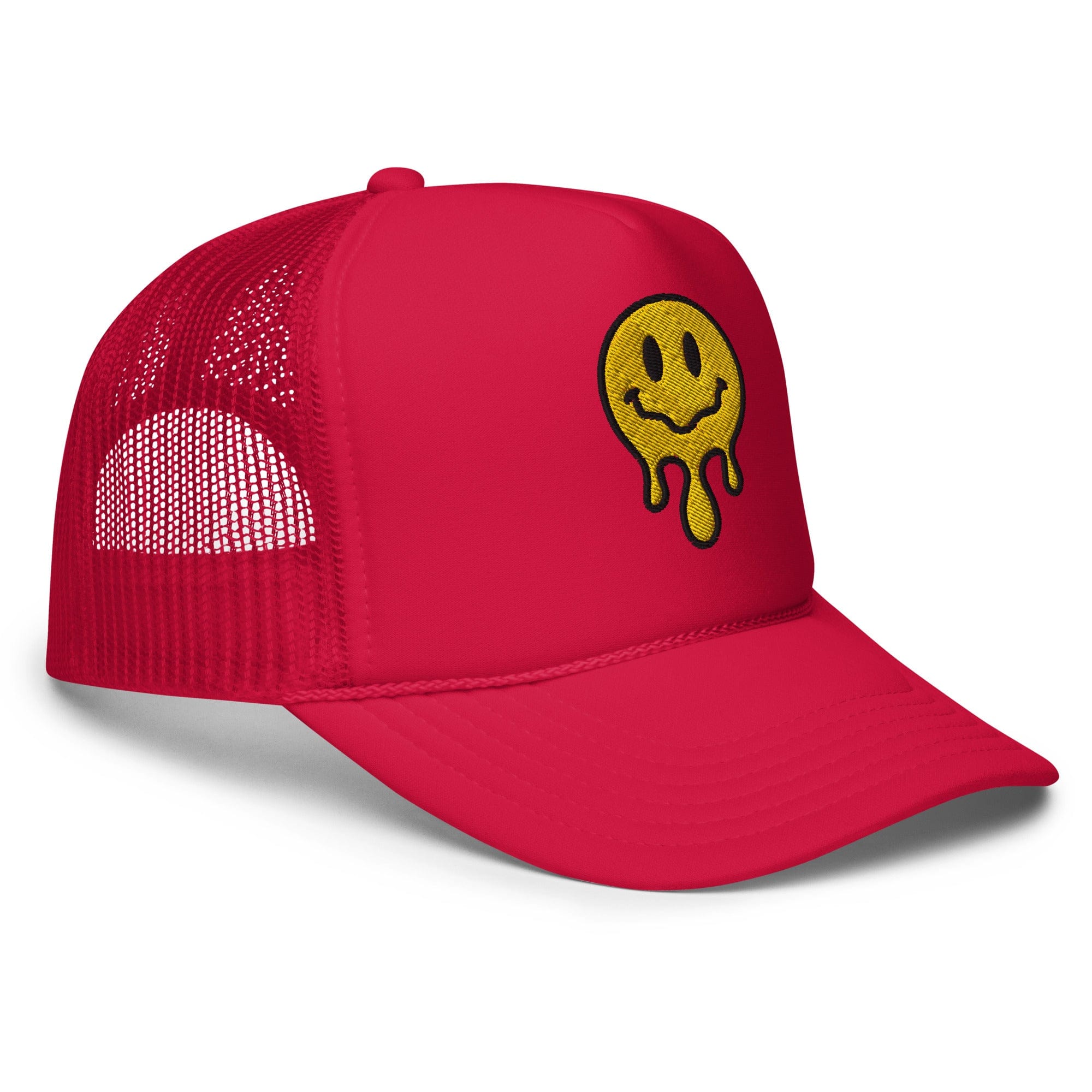 Smiley Face Drip Foam Trucker Hat