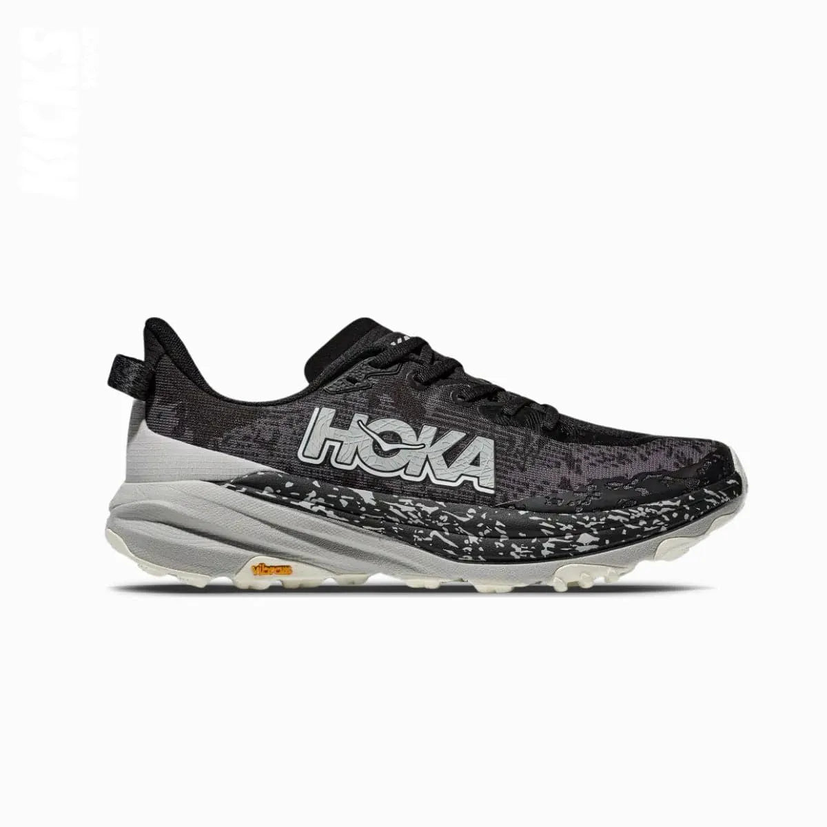 Replacement shoelaces for Hoka Speedgoat 6 trail running shoes, durable, lightweight laces built for technical terrain by Kicks Shoelaces.