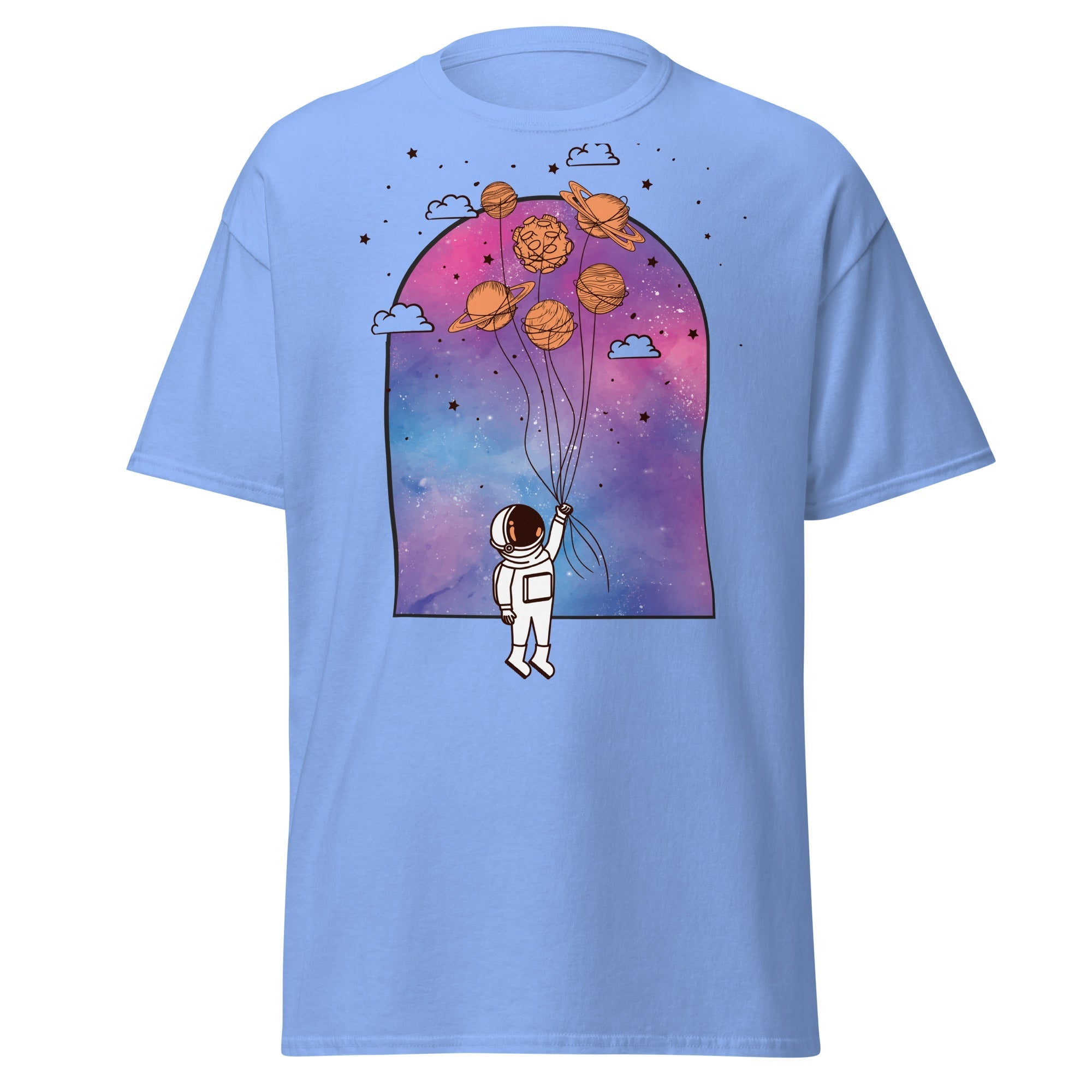 Interstellar Balloon Adventure Mens Graphic Space Tee - Kicks Shoelaces