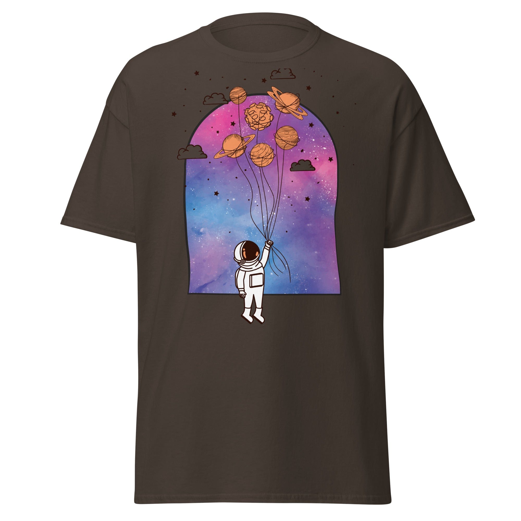 Interstellar Balloon Adventure Mens Graphic Space Tee - Kicks Shoelaces