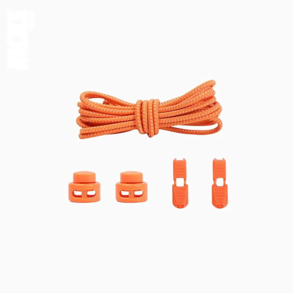 Kicks Speed Laces orange elastic shoelaces with adjustable tension system by Kicks Shoelaces