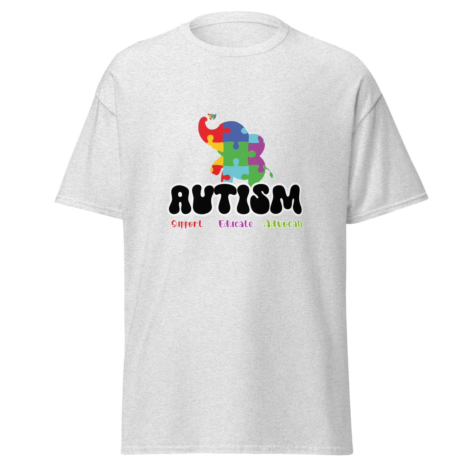 Autism Elephant Mens Custom T Shirt
