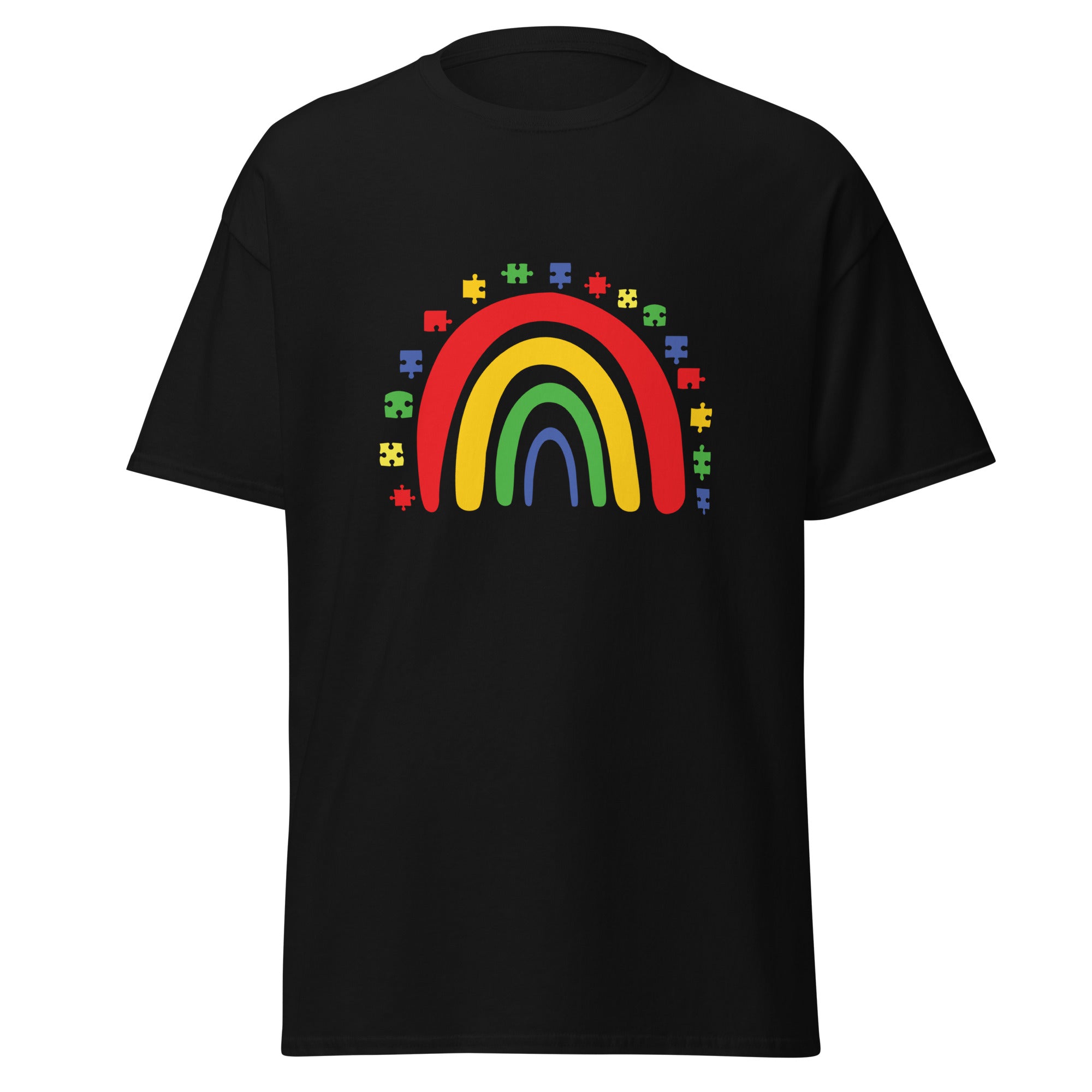 Autism Rainbow Mens Custom T Shirt