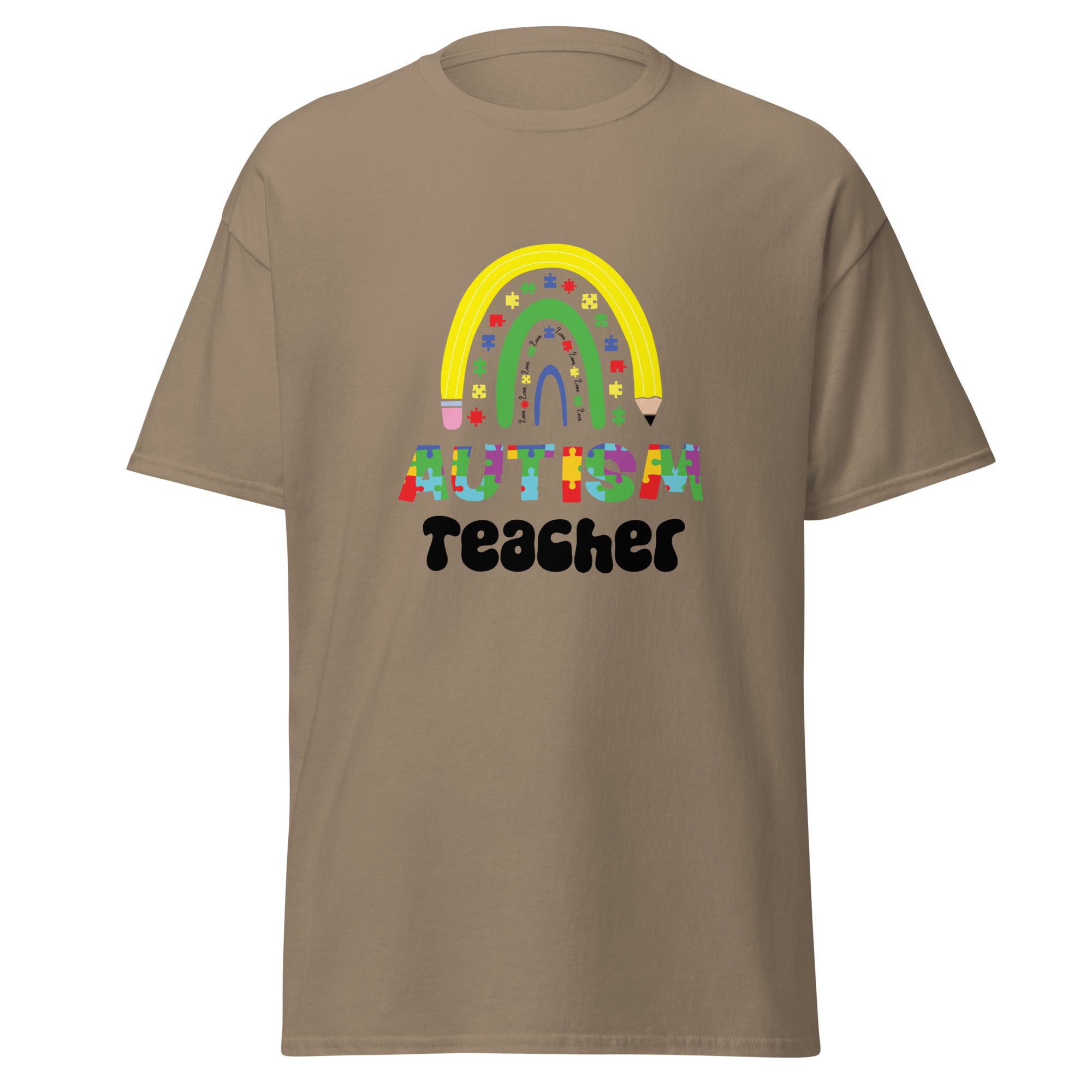 Autism Teacher Mens Custom T Shirt