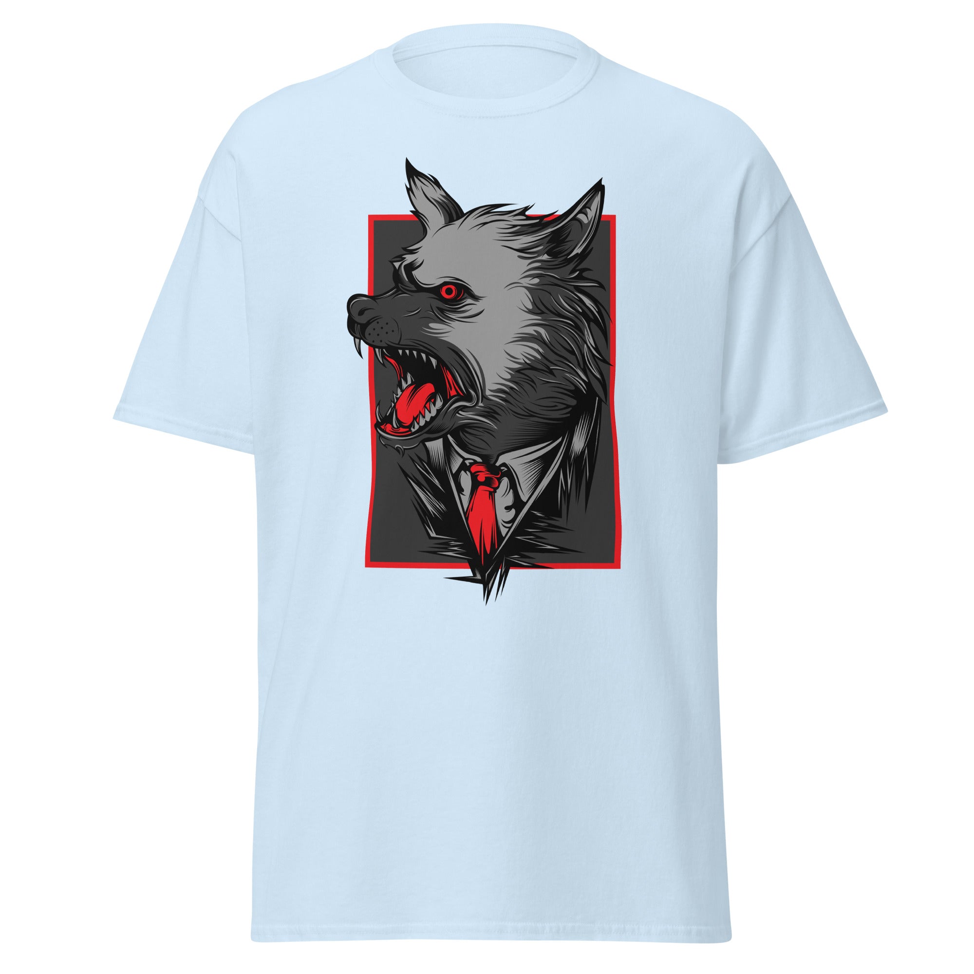 Angry Wolf Mens Graphic Tee