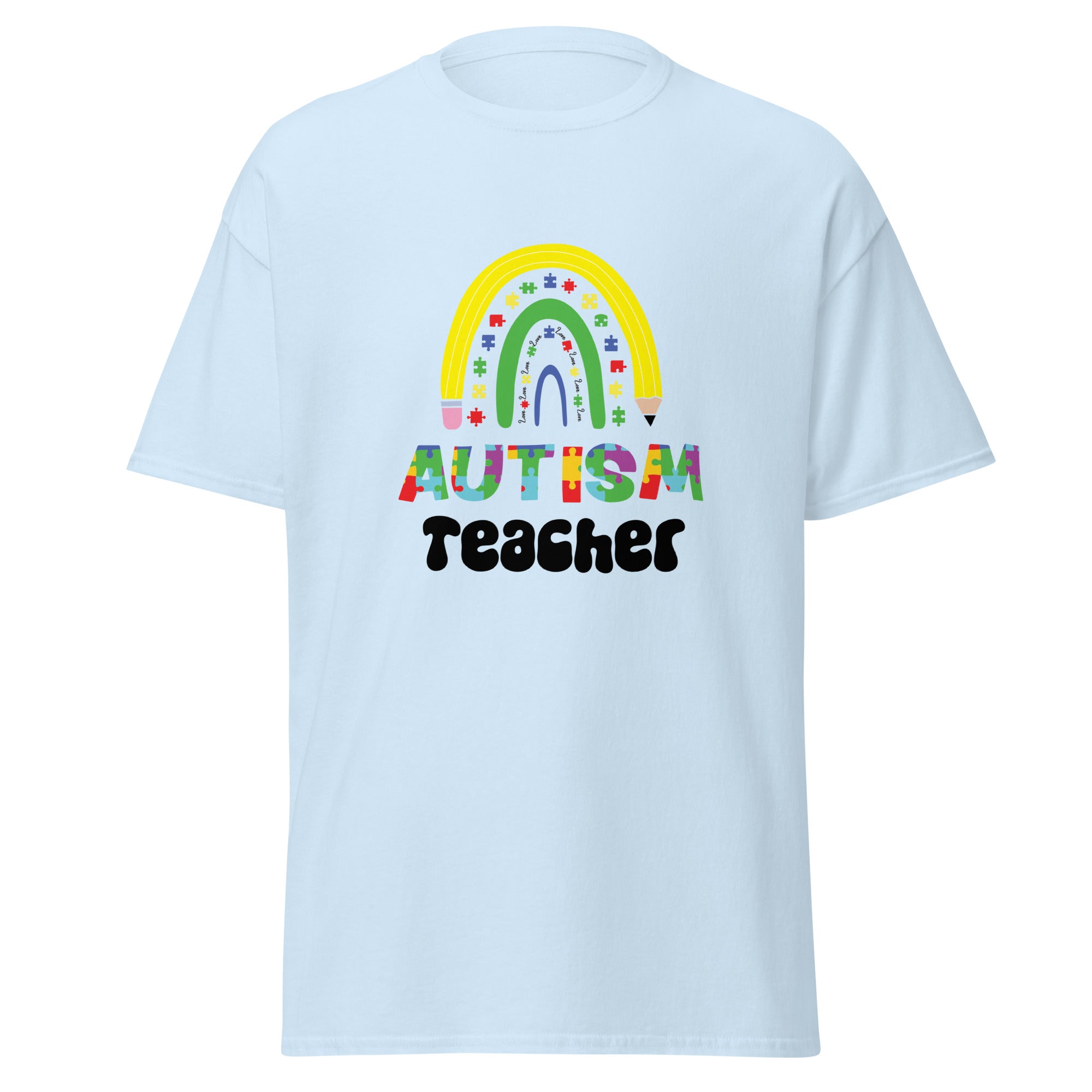 Autism Teacher Mens Custom T Shirt