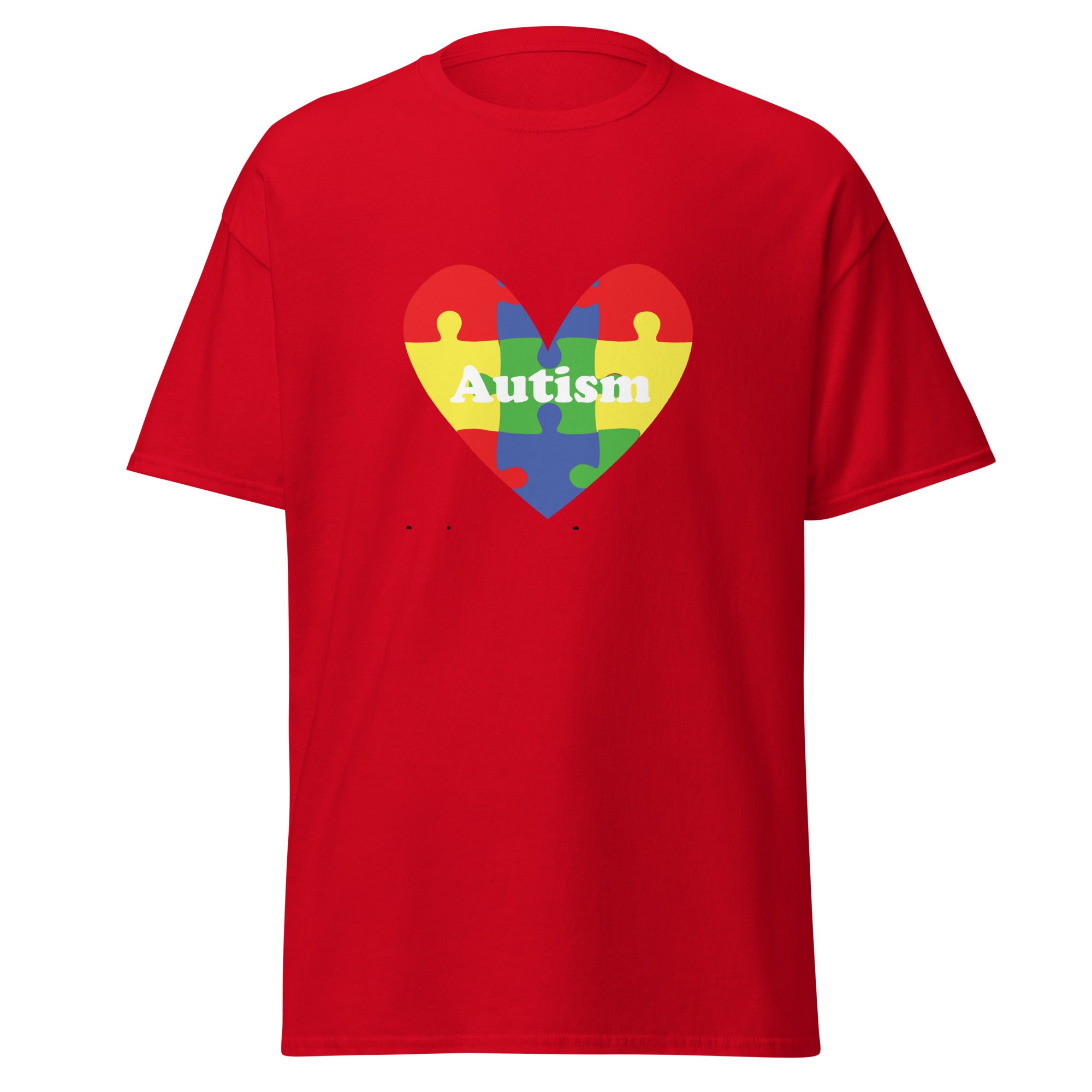 Autism Heart Mens Custom T Shirt