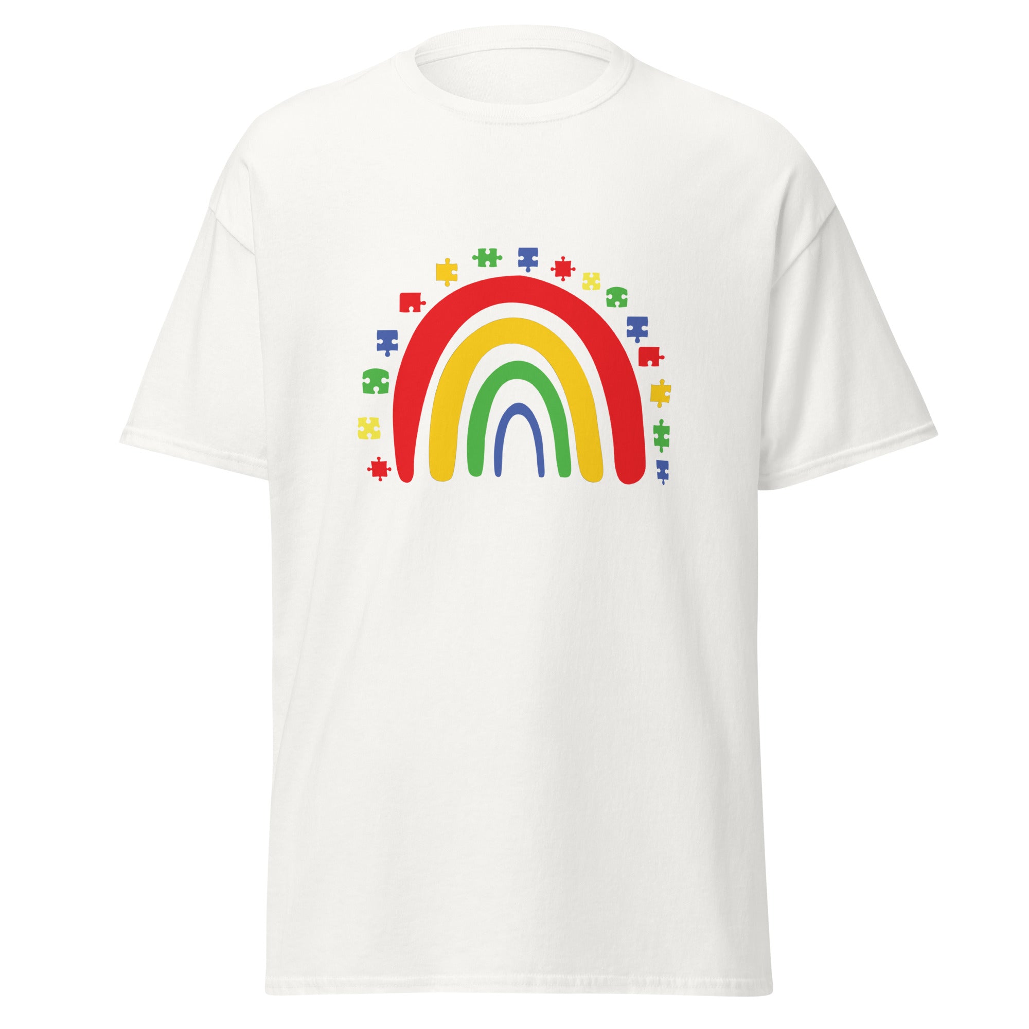 Autism Rainbow Mens Custom T Shirt