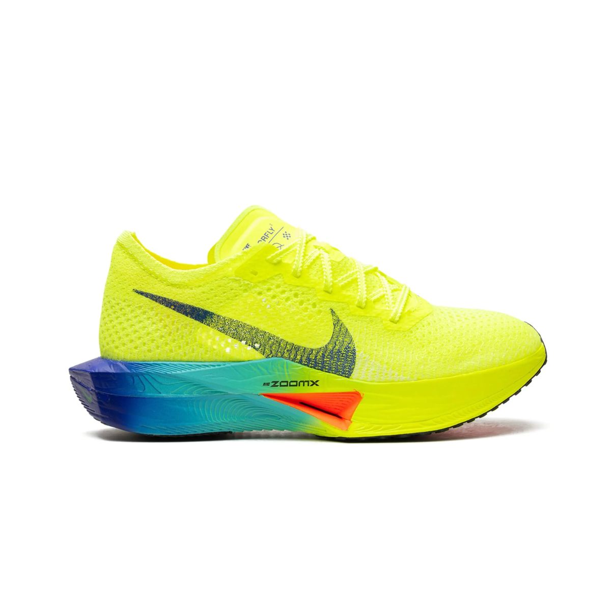 Replacement sawtooth shoelaces for Nike Zoom Vaporfly Scream Green
 running shoes by Kicks Shoelaces