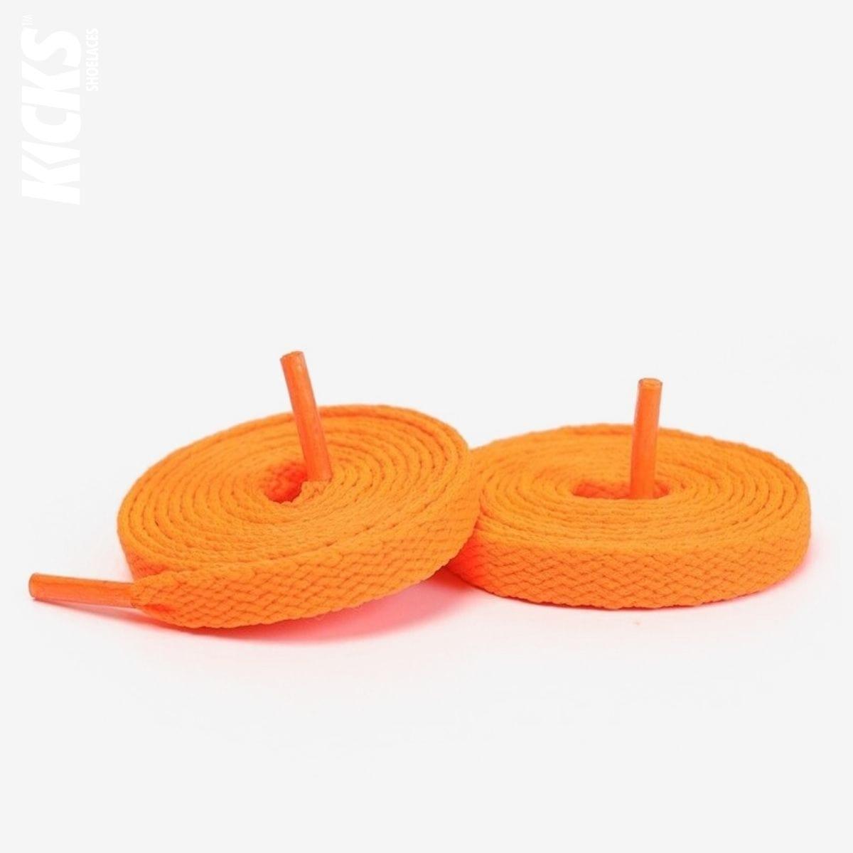 Orange replacement shoe laces for Adidas VL Court 3.0 skate shoes by Kicks Shoelaces