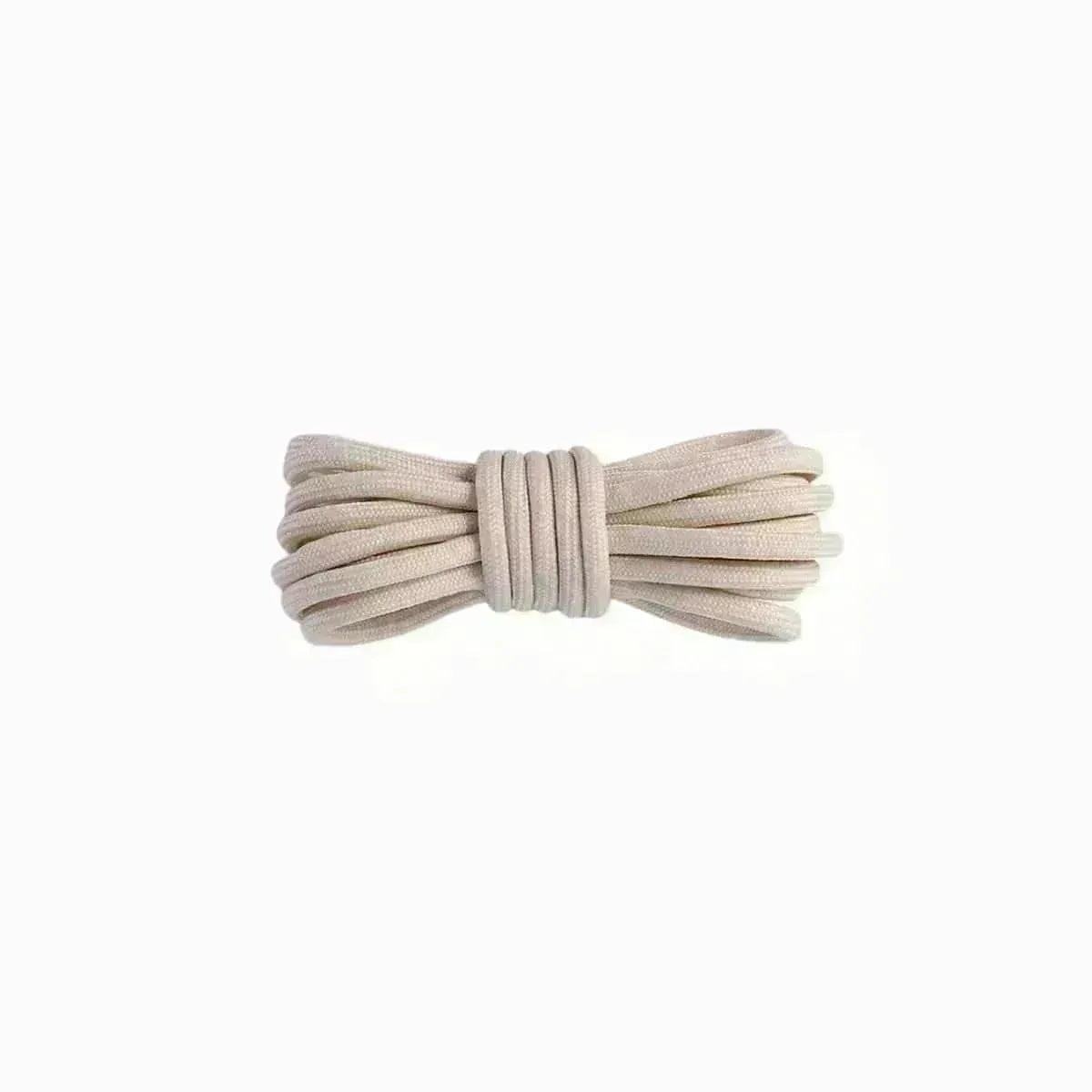 Beige replacement rope laces for Yeezy 350 Slate sneakers by Kicks Shoelaces.