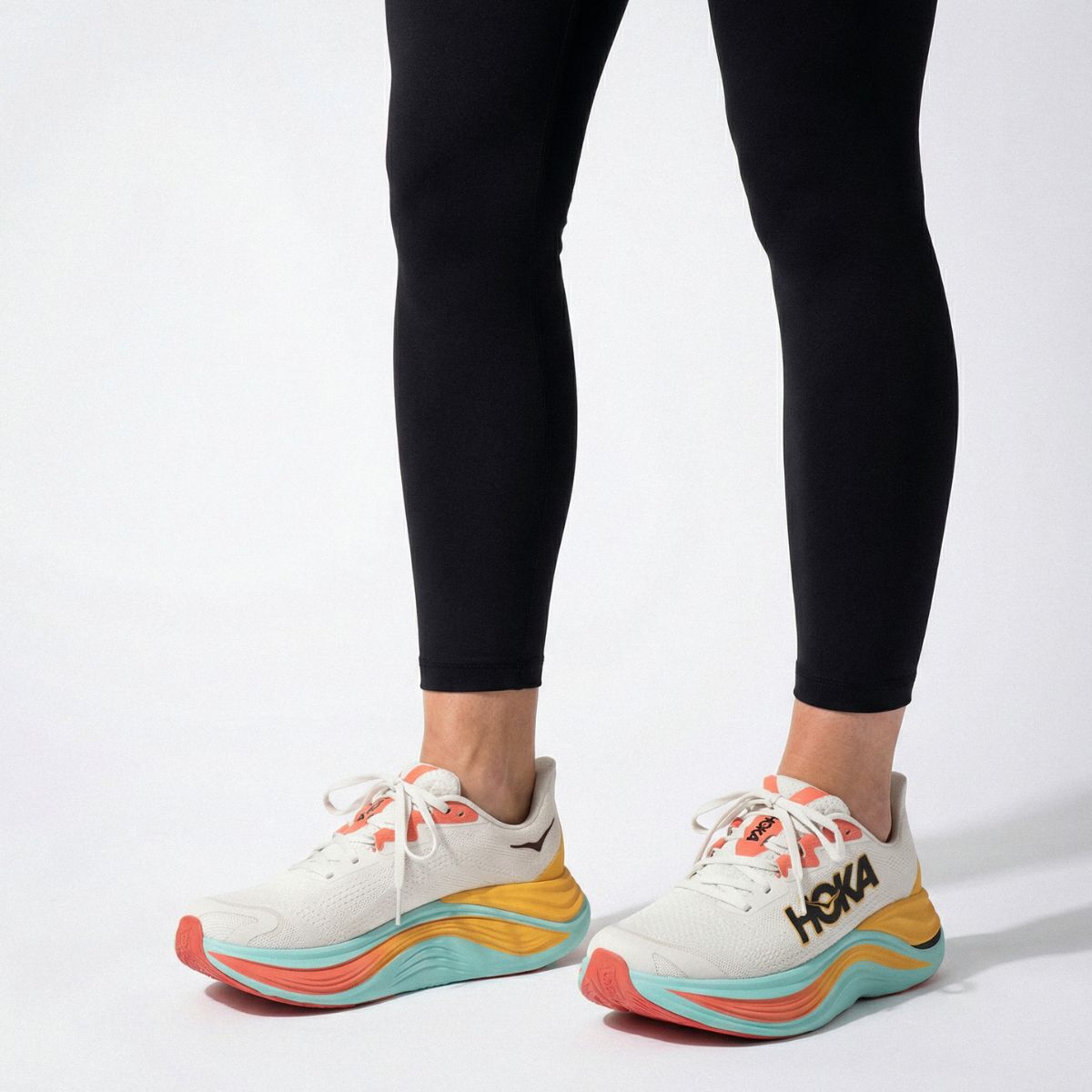 Replacement shoe laces for Hoka Skyward X running shoes, responsive laces by Kicks Shoelaces.