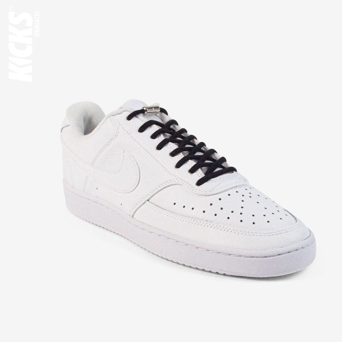 round-no-tie-shoelaces-with-black-laces-on-nike-white-sneakers-by-kicks-shoelaces