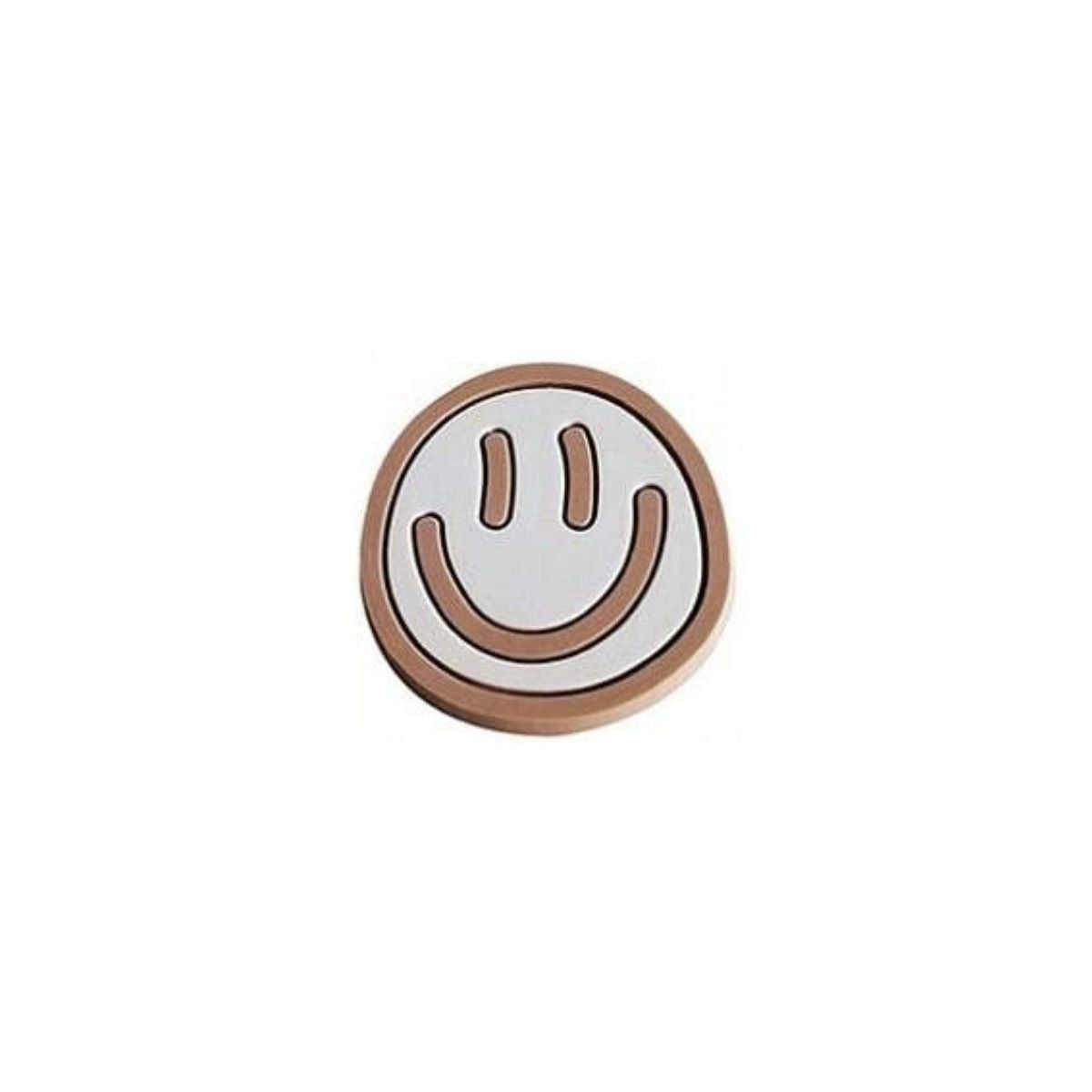 Brown and blue smiley face shoe charms 7 pack compatible with Crocs and clogs