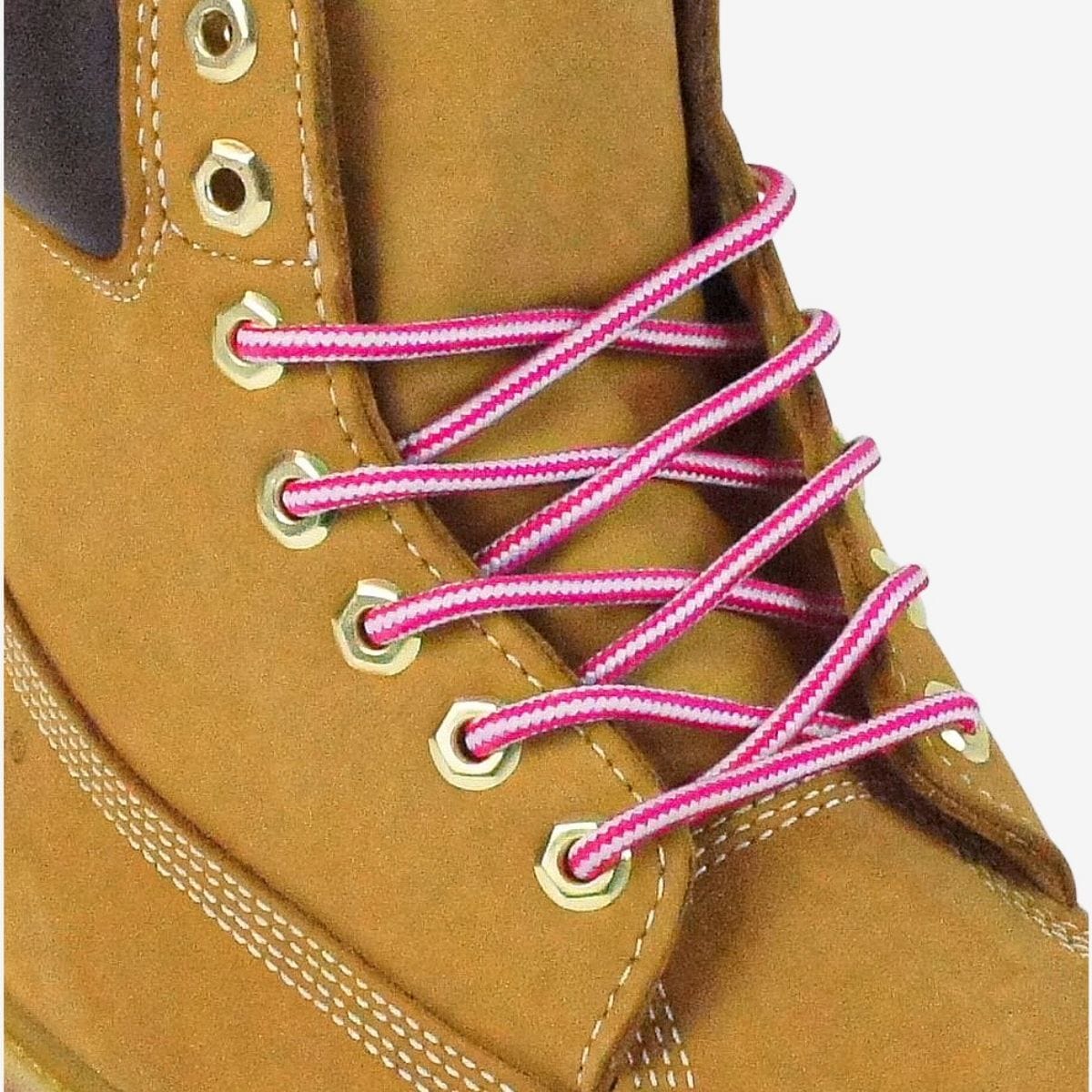 shop-round-shoelaces-online-in-pink-and-white-for-boots-sneakers-and-running-shoes