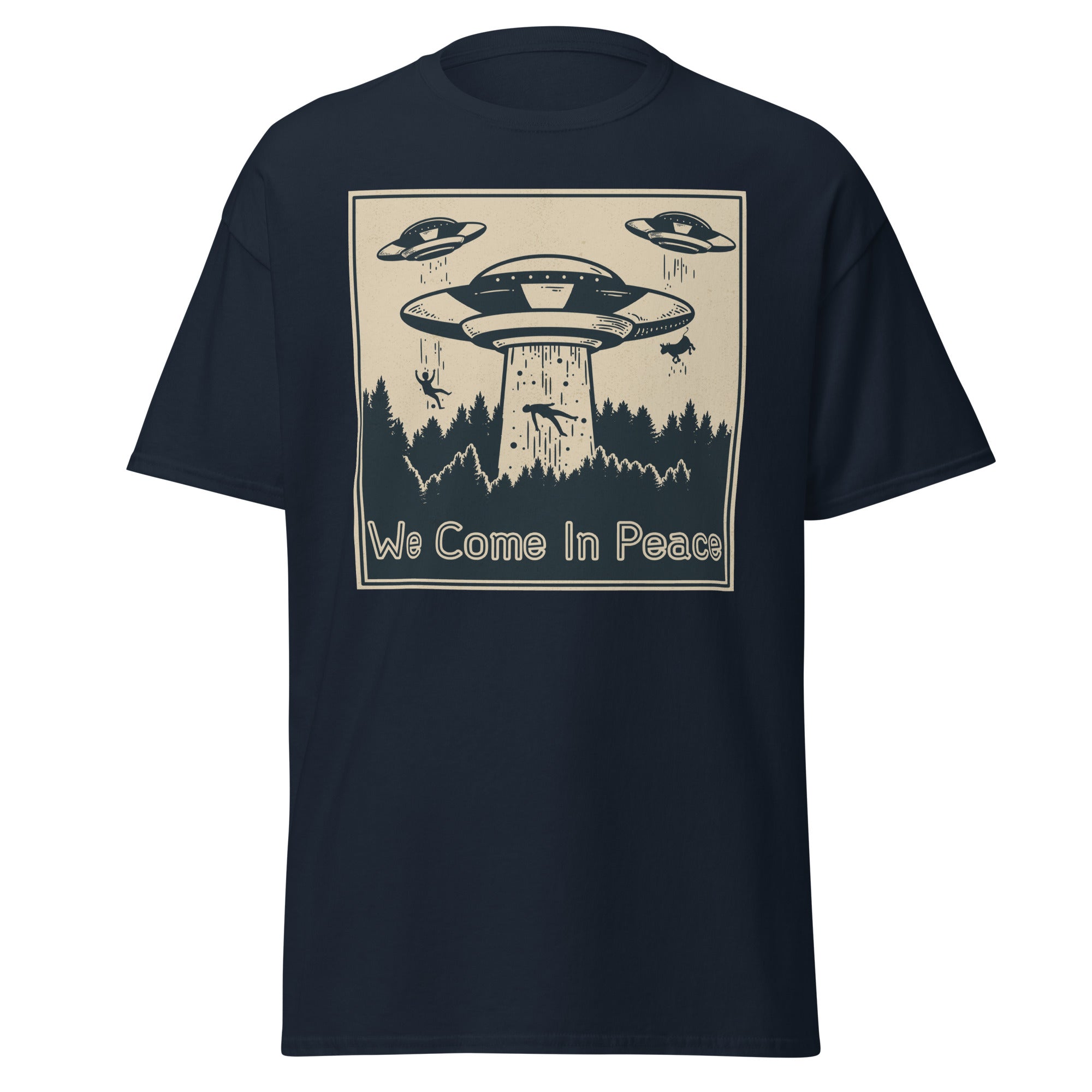 We Come In Peace Mens Graphic Space Tee - Kicks Shoelaces