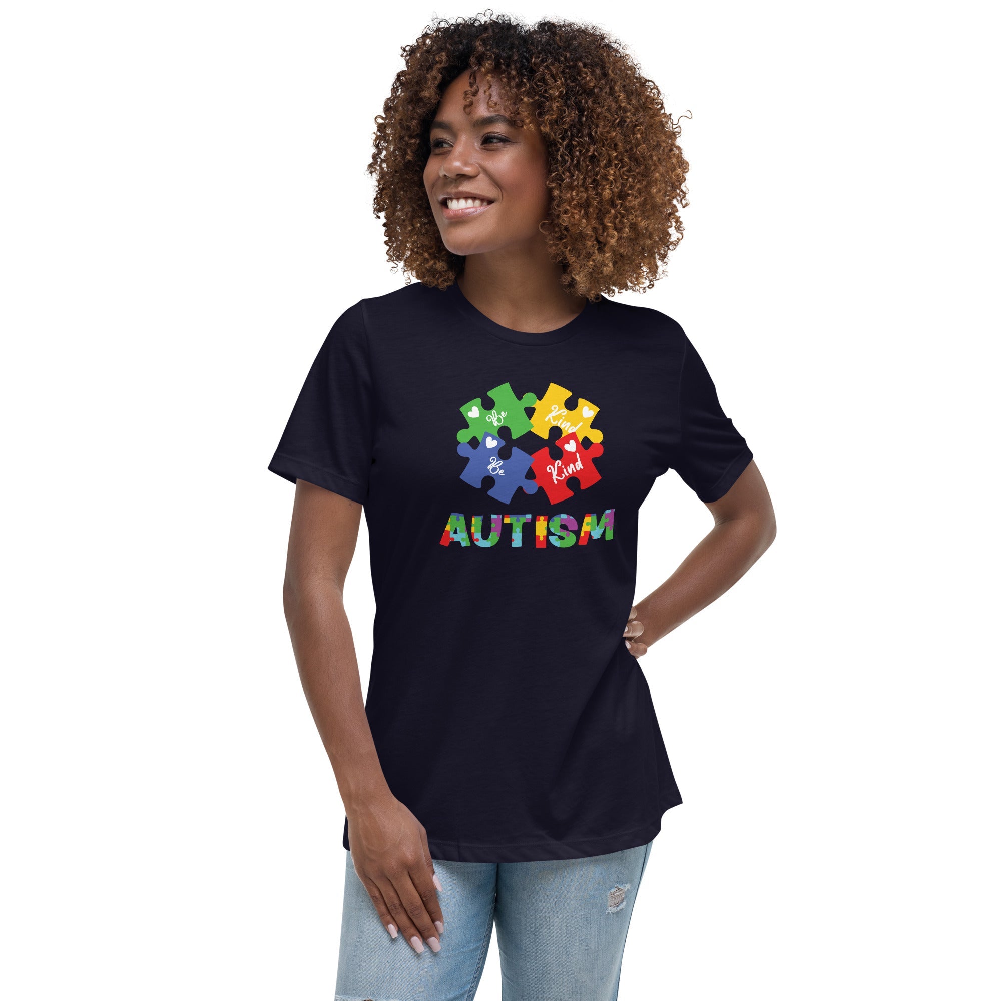 Women's Autism Be Kind Custom T-Shirt - Kicks Shoelaces