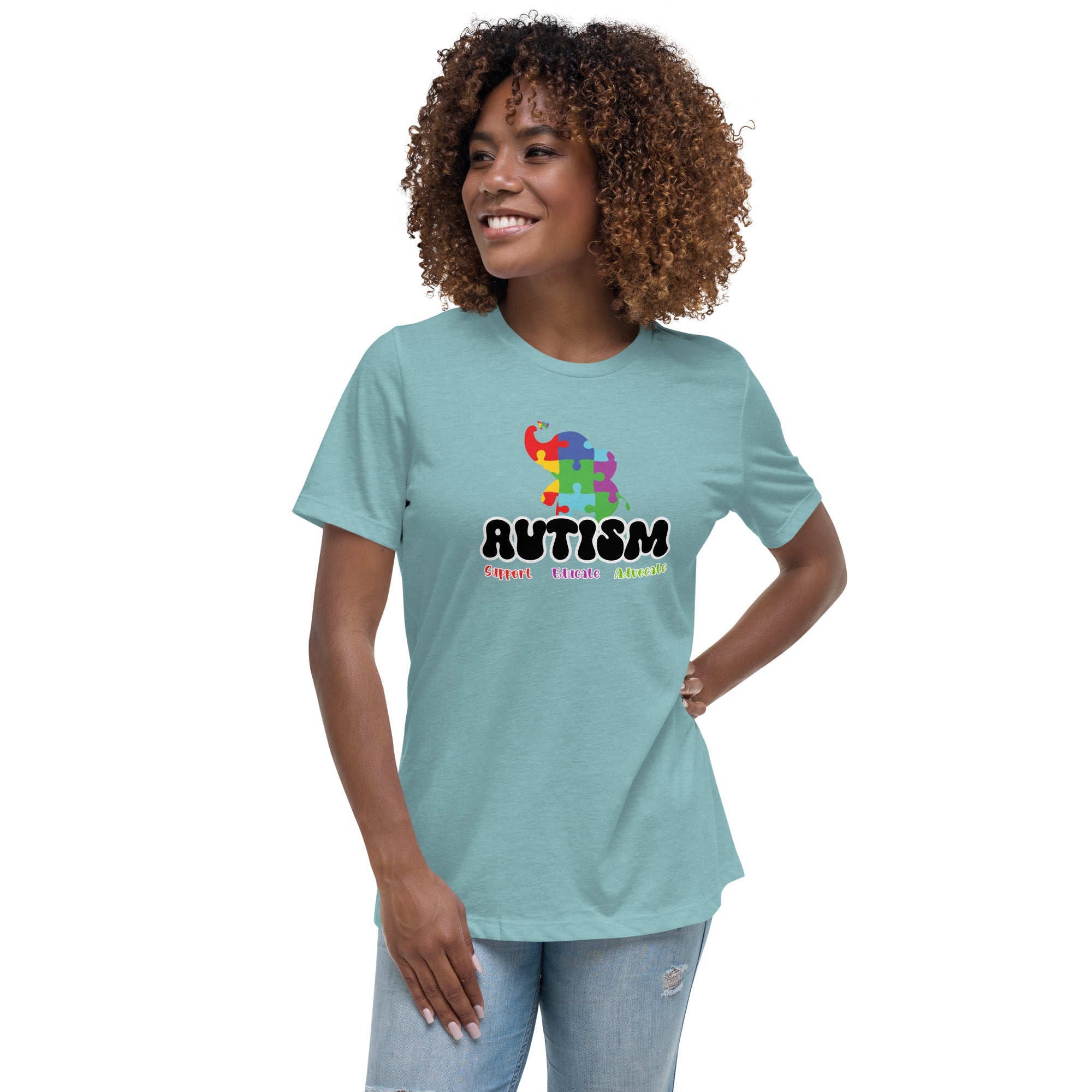 Women's Autism Elephant Custom T-Shirt - Kicks Shoelaces