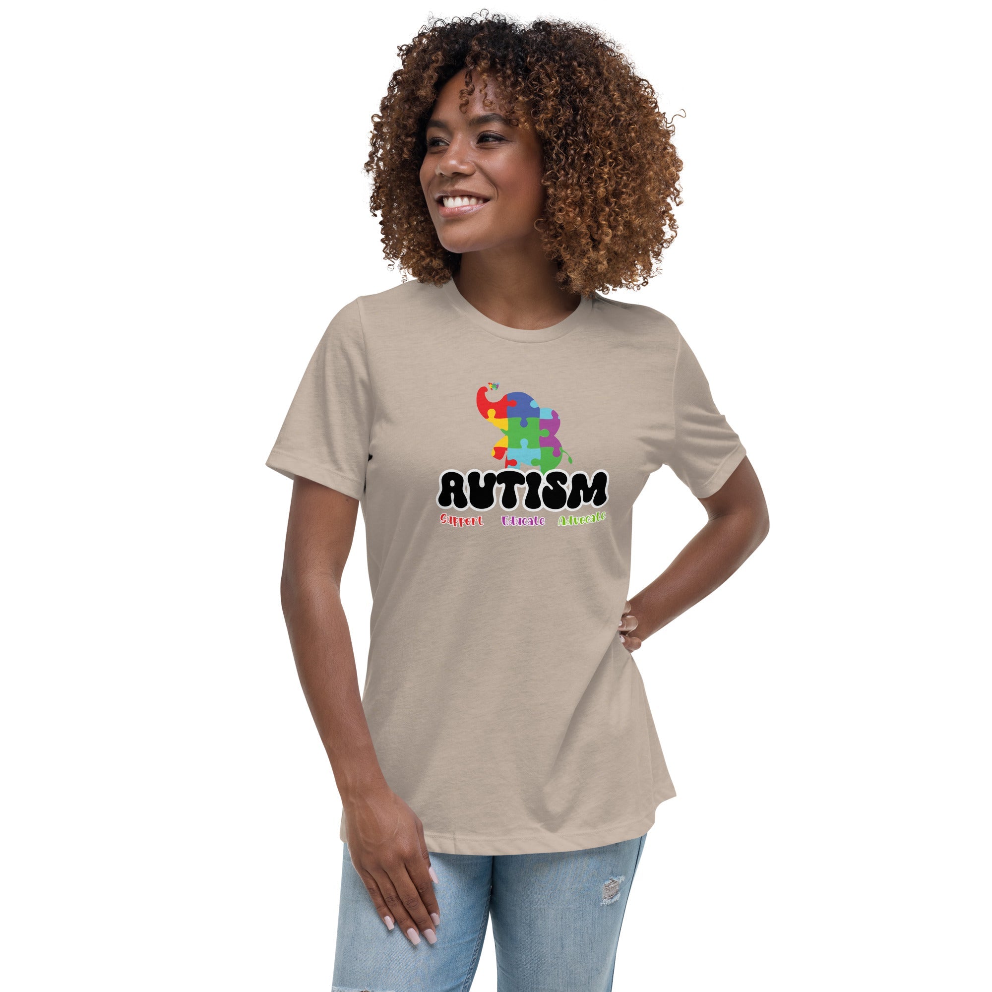 Women's Autism Elephant Custom T-Shirt - Kicks Shoelaces