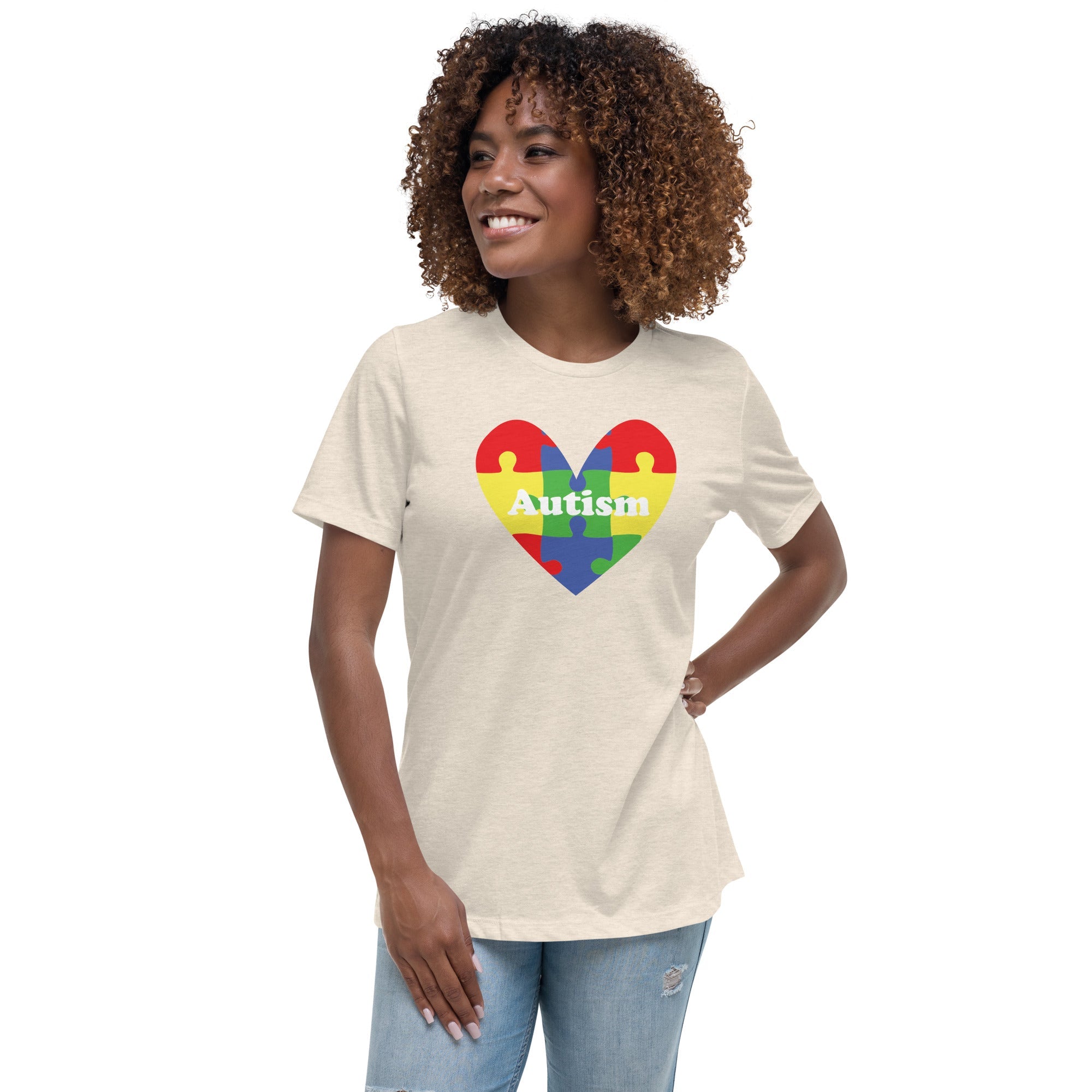 Women's Autism Heart Custom T-Shirt - Kicks Shoelaces