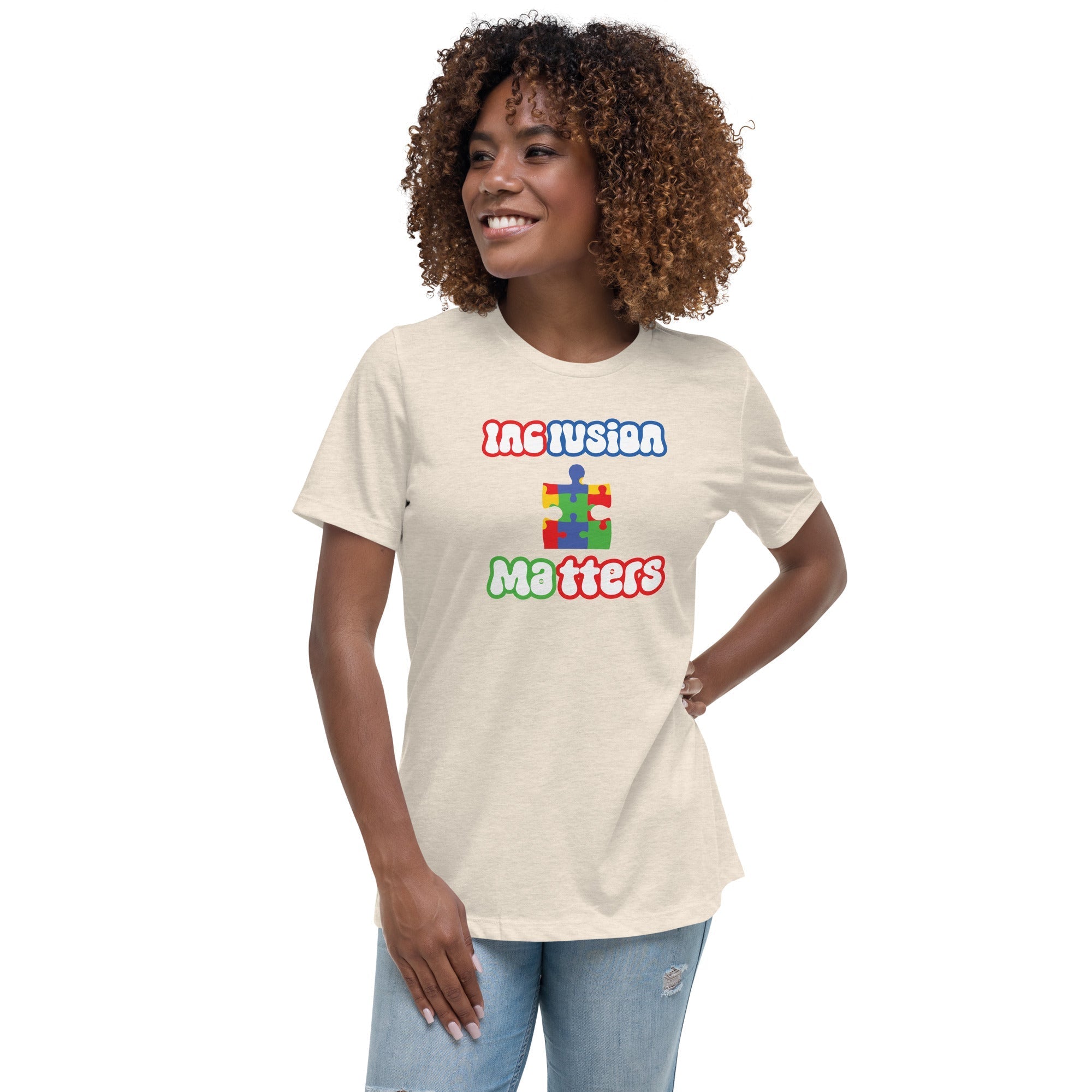 Women's Autism Inclusion Matters Custom T-Shirt - Kicks Shoelaces