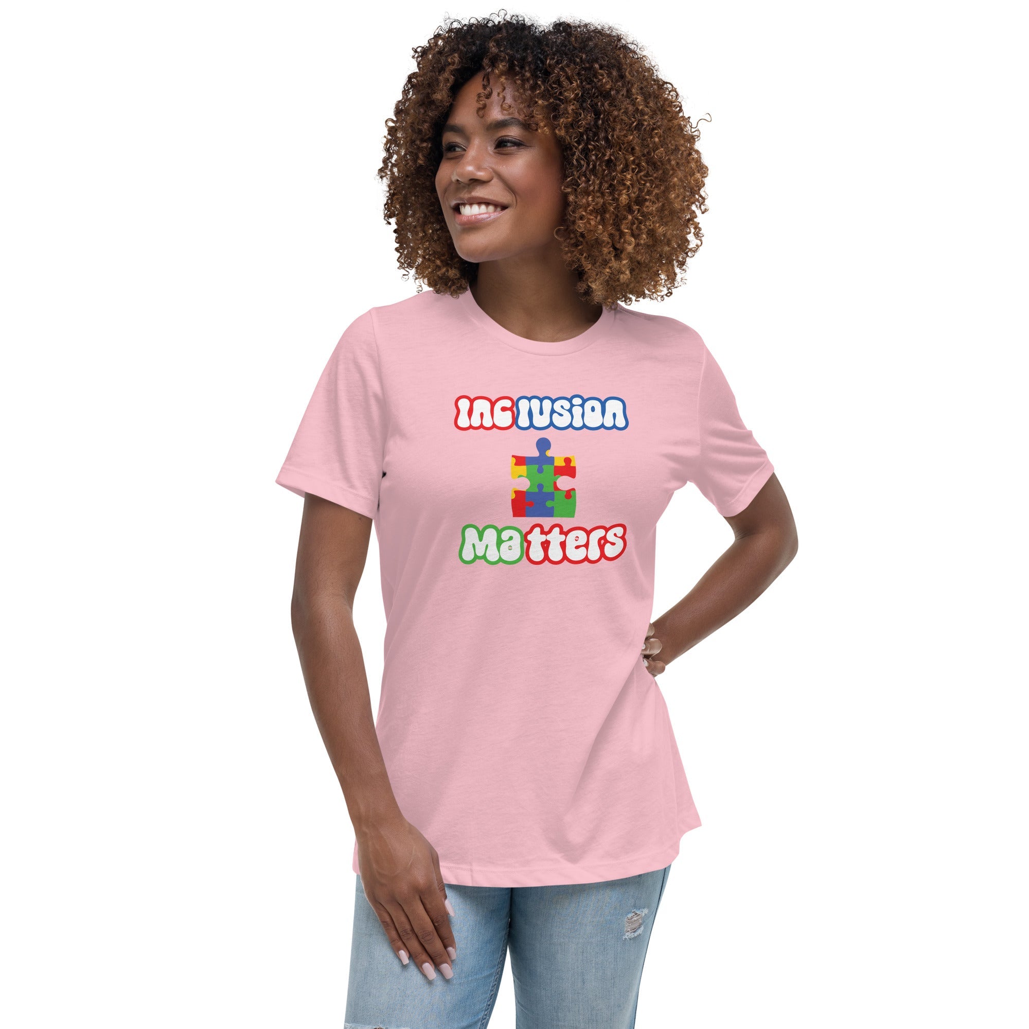 Women's Autism Inclusion Matters Custom T-Shirt - Kicks Shoelaces