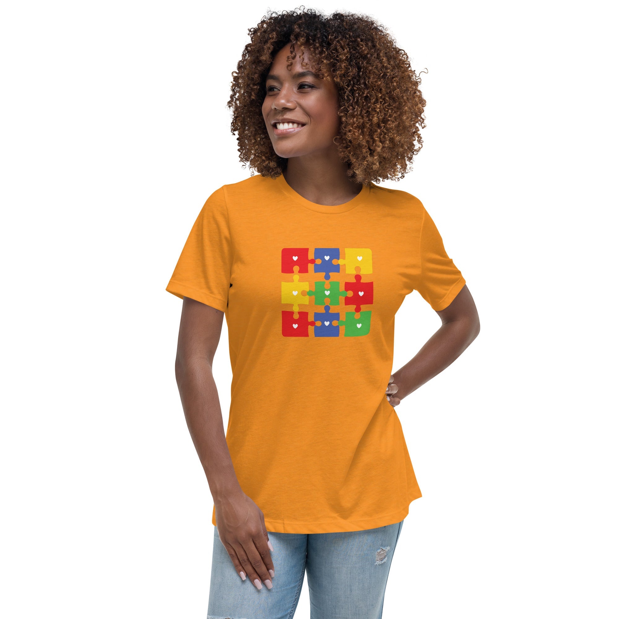 Women's Autism Jigsaw Custom T-Shirt - Kicks Shoelaces