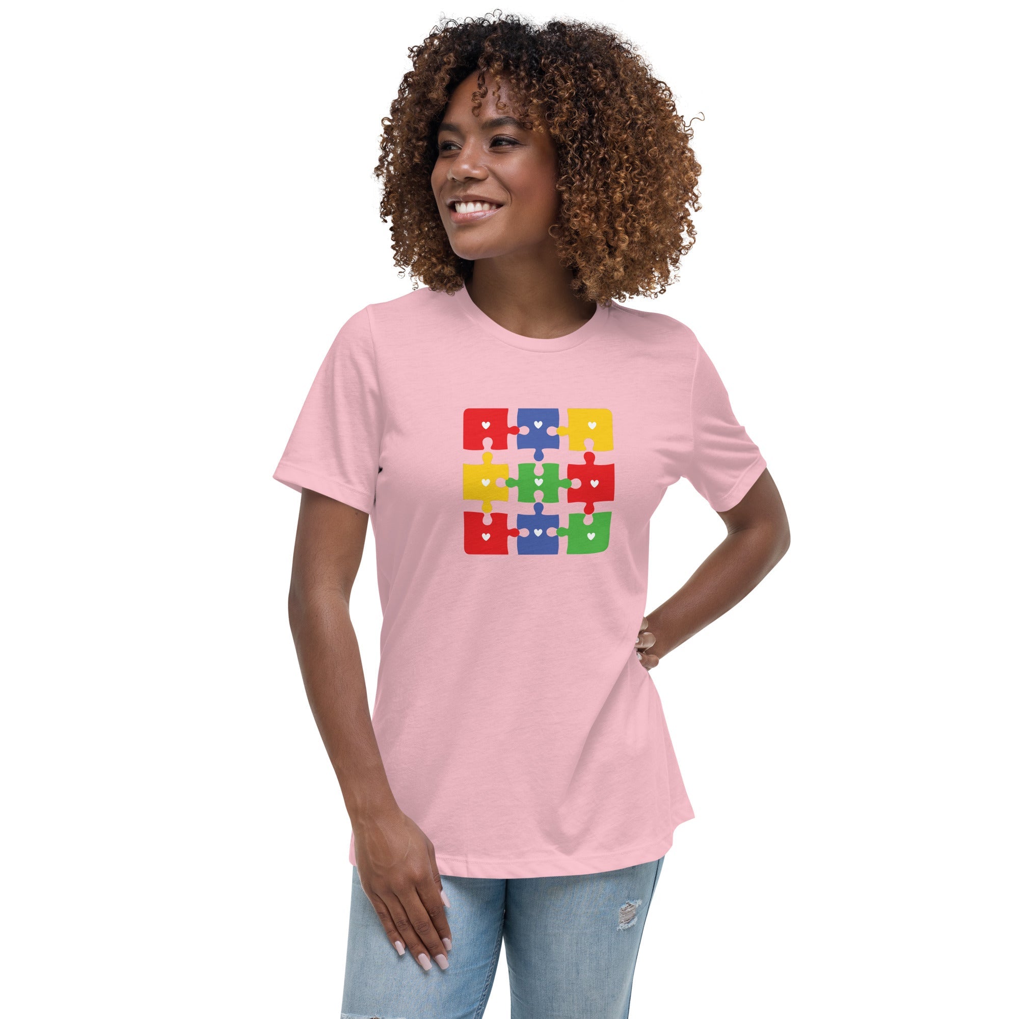 Women's Autism Jigsaw Custom T-Shirt - Kicks Shoelaces