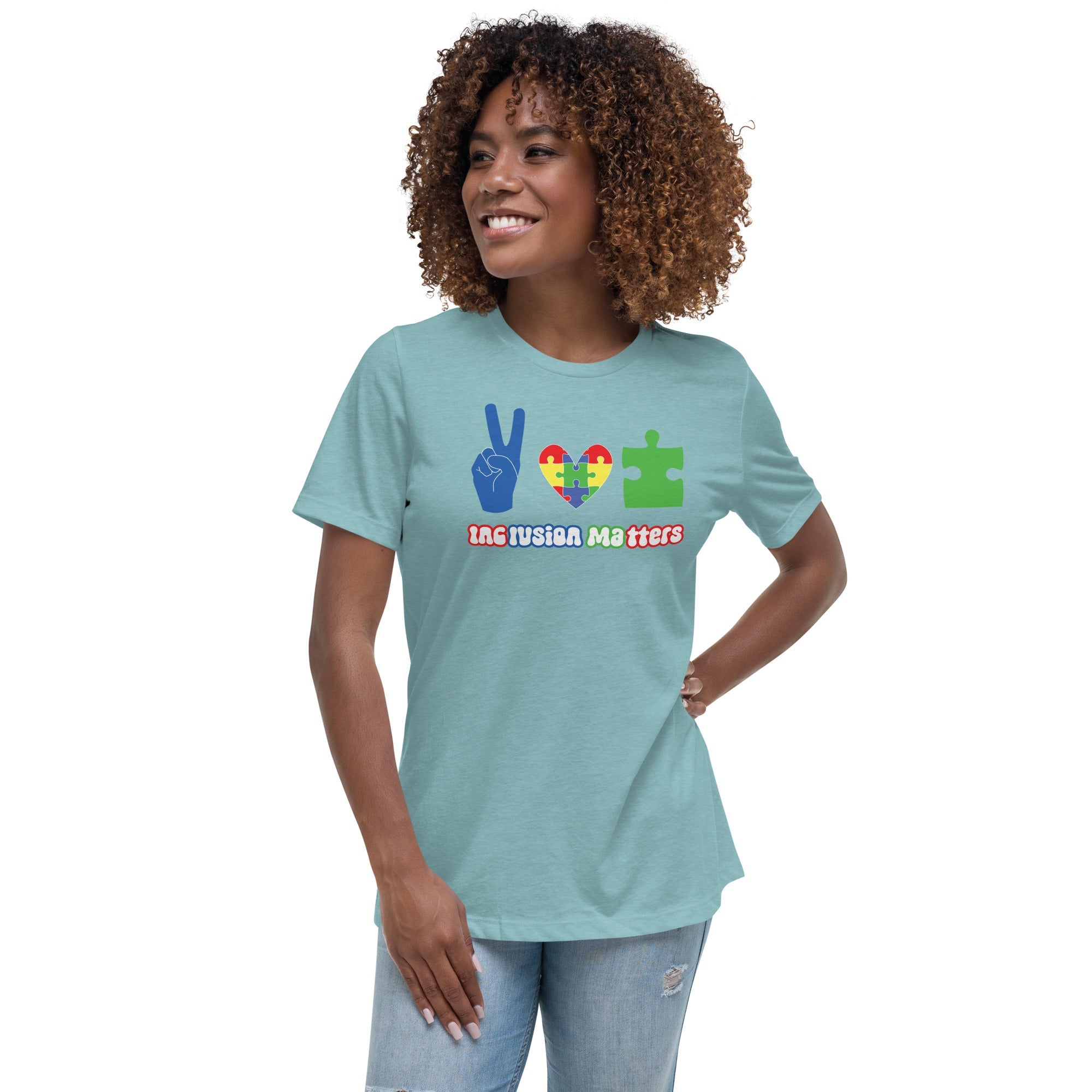 Women's Autism Peace Custom T-Shirt - Kicks Shoelaces