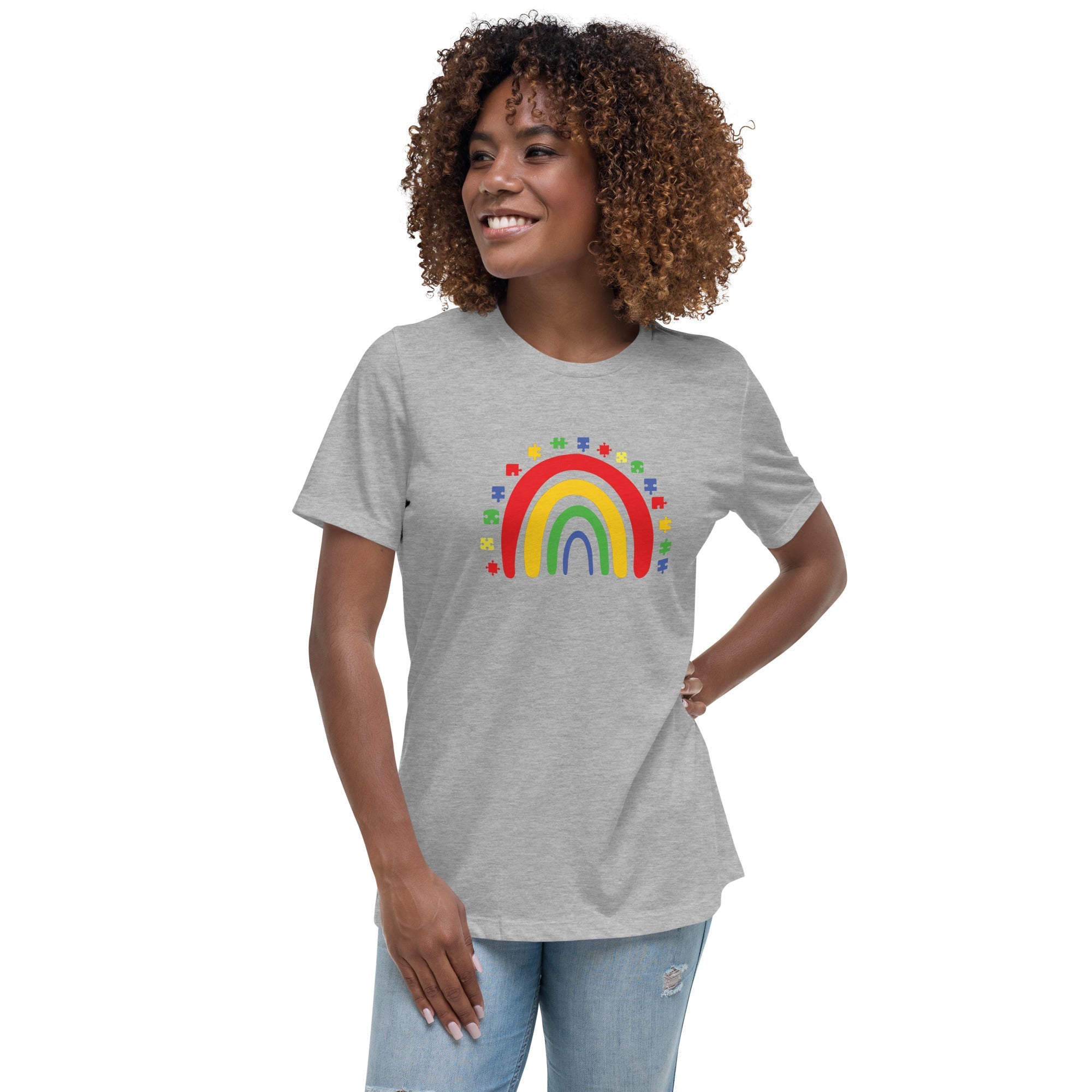 Women's Autism Rainbow Custom T-Shirt - Kicks Shoelaces