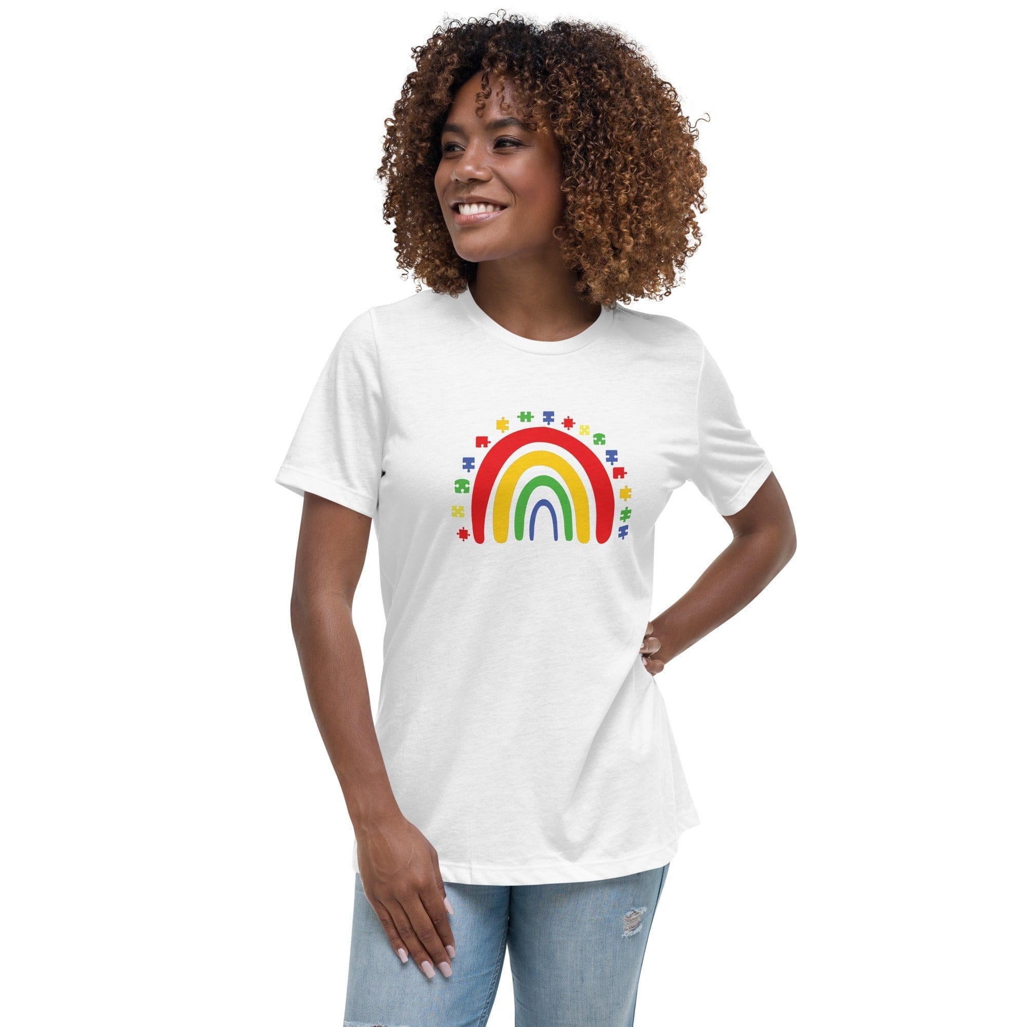 Women's Autism Rainbow Custom T-Shirt - Kicks Shoelaces