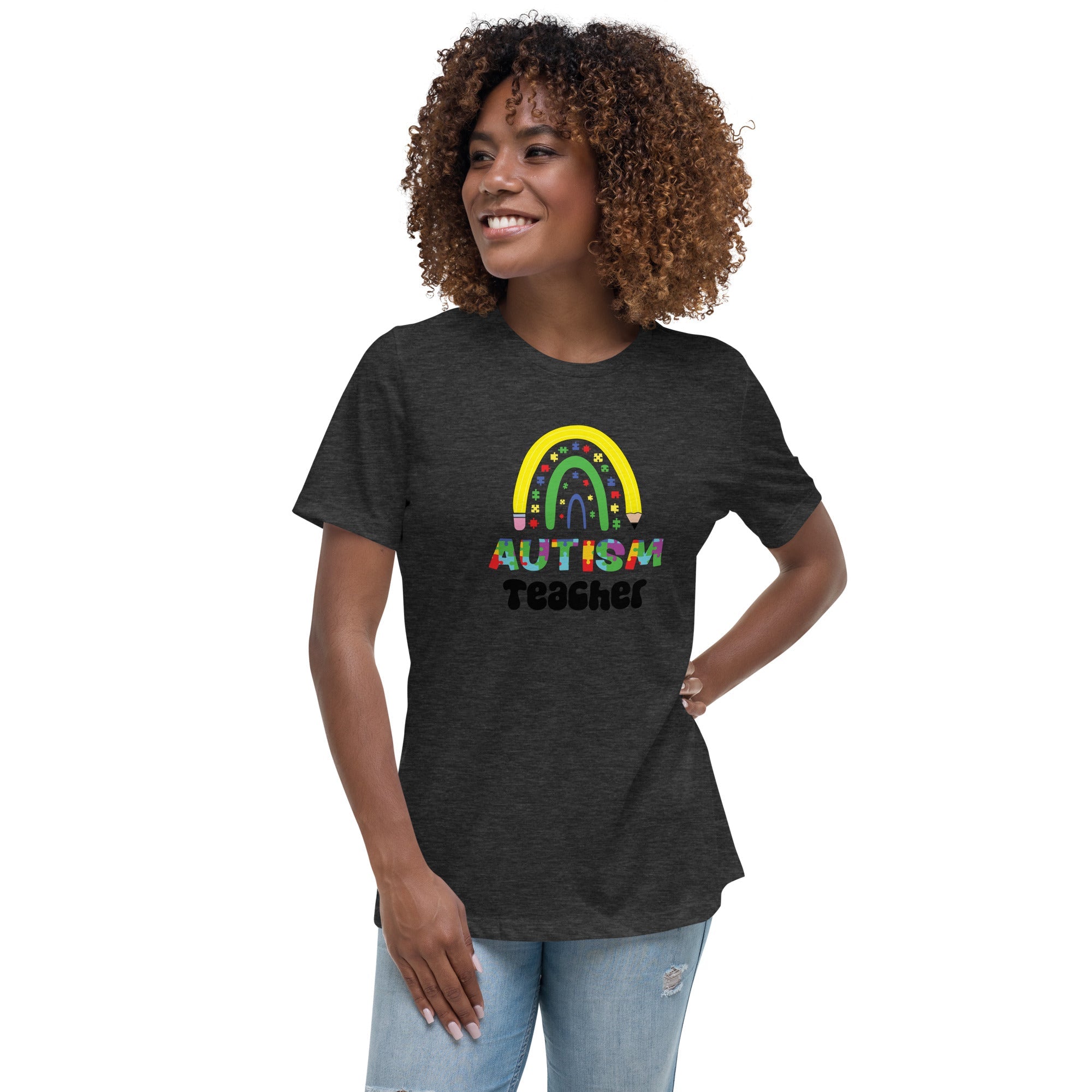 Women's Autism Teacher Custom T-Shirt - Kicks Shoelaces