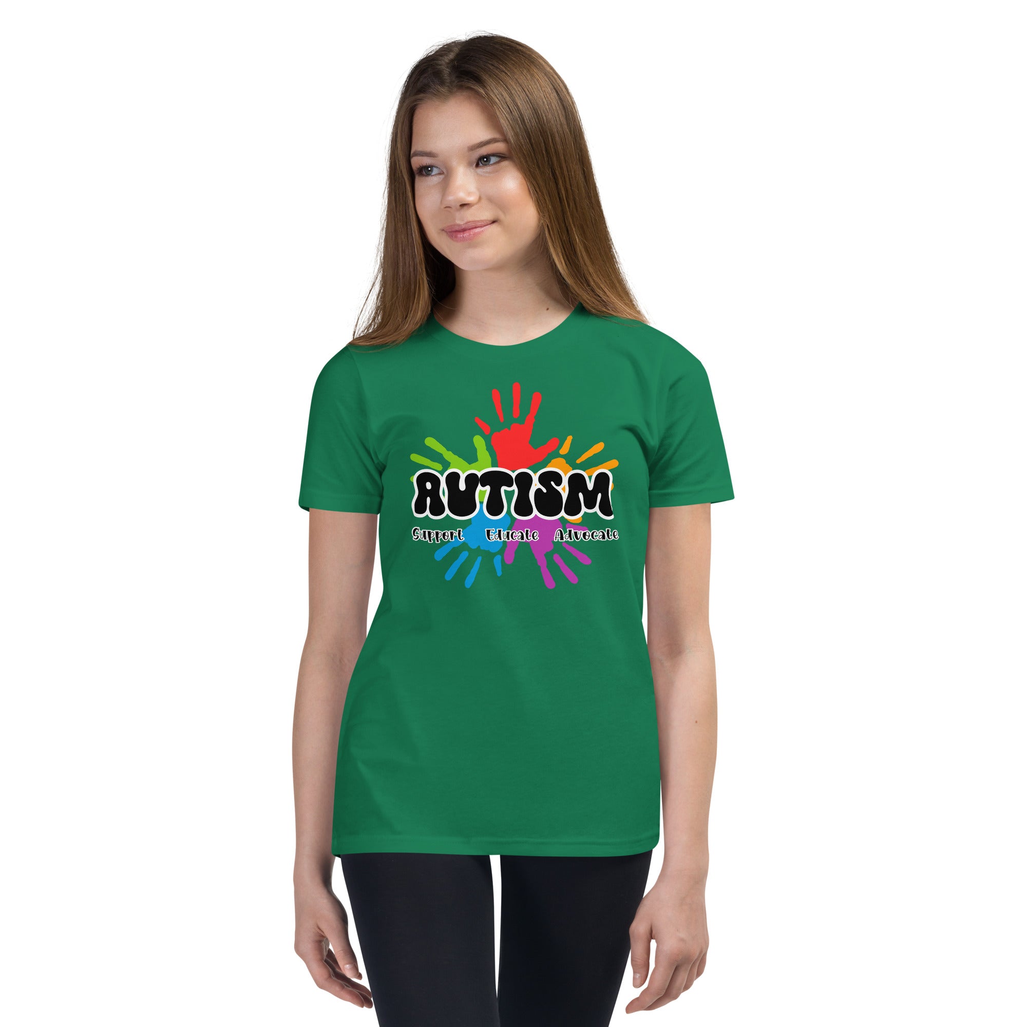 Autism Hand Print Youth Graphic Tees