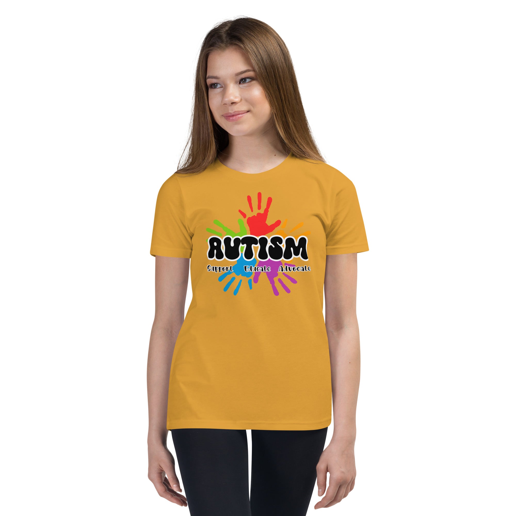 Autism Hand Print Youth Graphic Tees