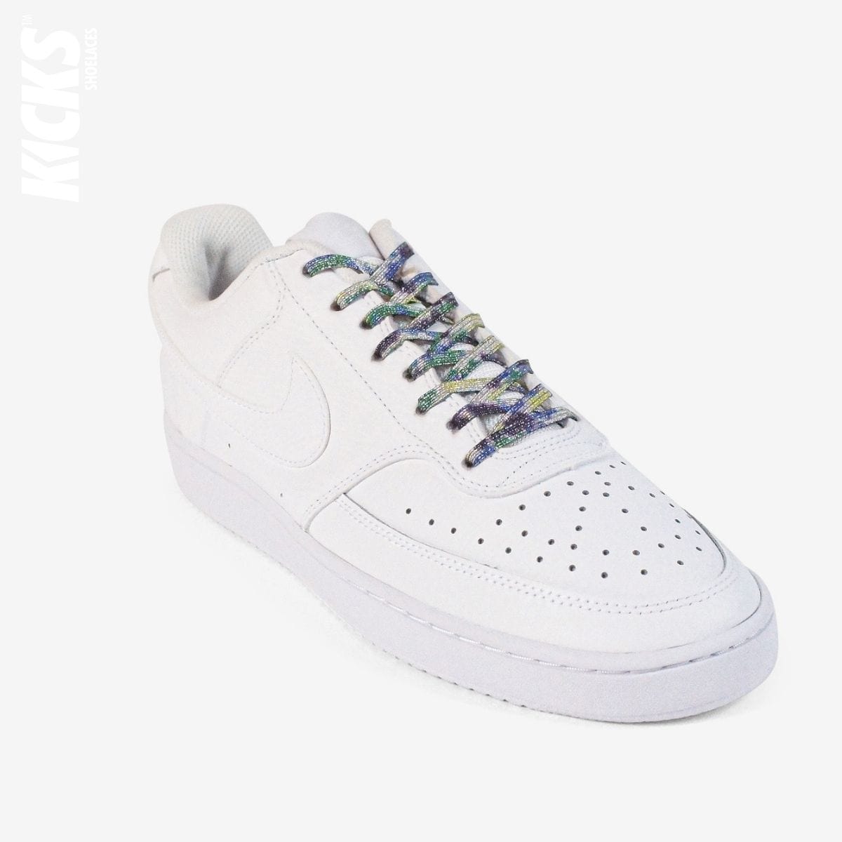 elastic-no-tie-shoelaces-with-ink-splash-laces-on-nike-white-sneakers