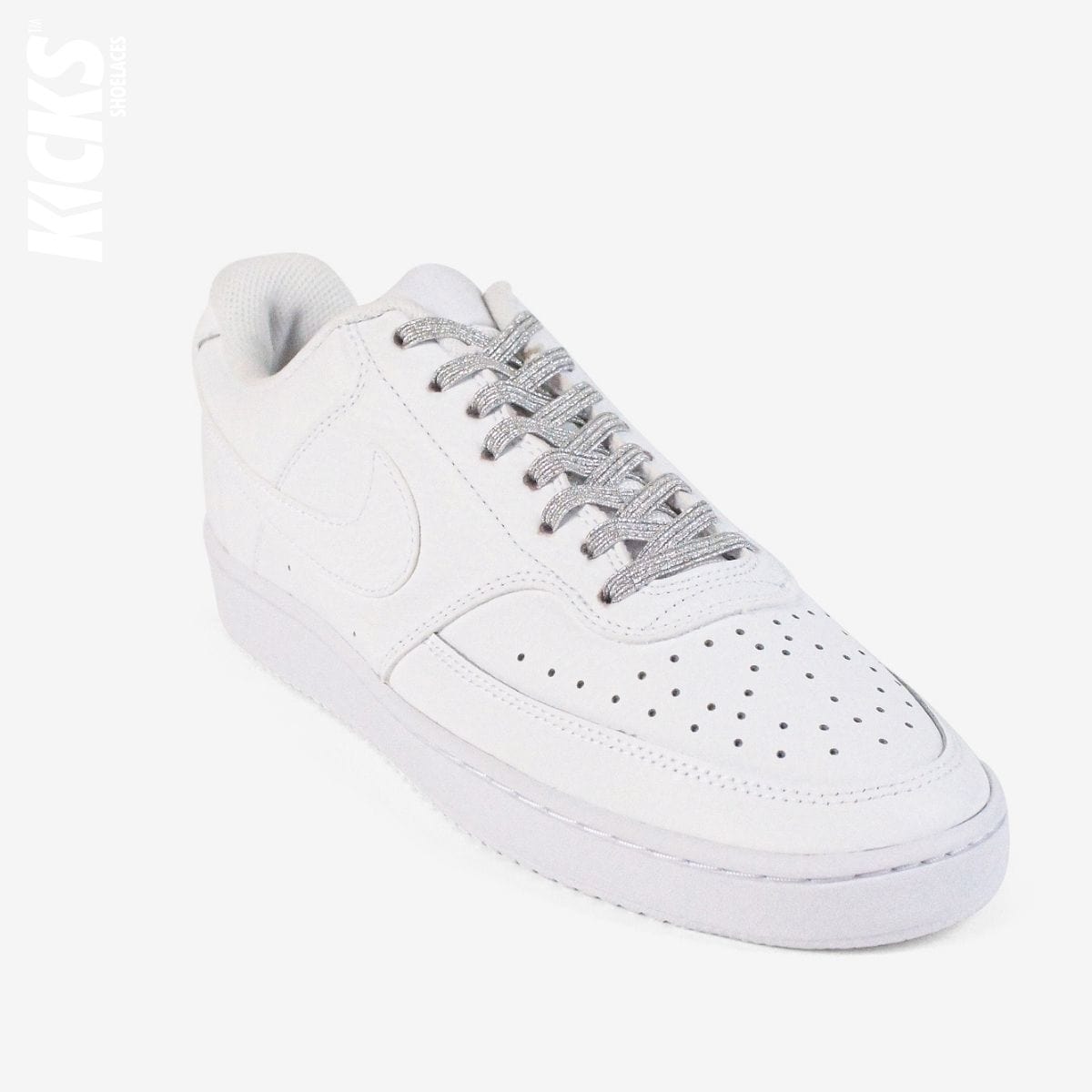 elastic-no-tie-shoelaces-with-silver-laces-on-nike-white-sneakers