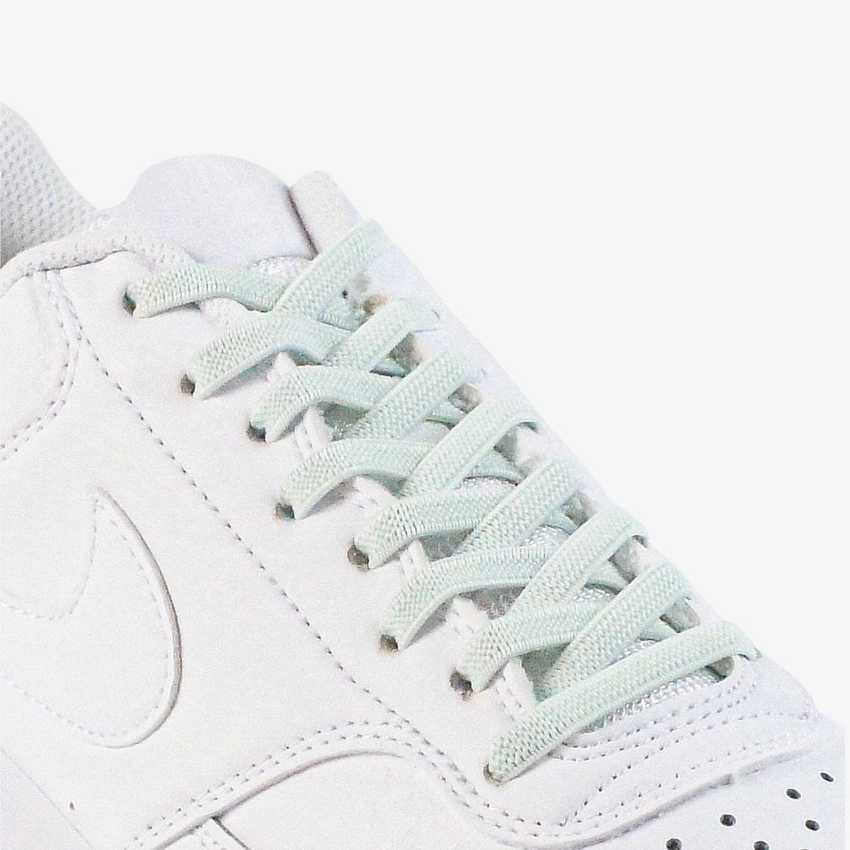 kids-no-tie-shoelaces-with-pastel-green-laces-on-nike-white-sneakers-by-kicks-shoelaces