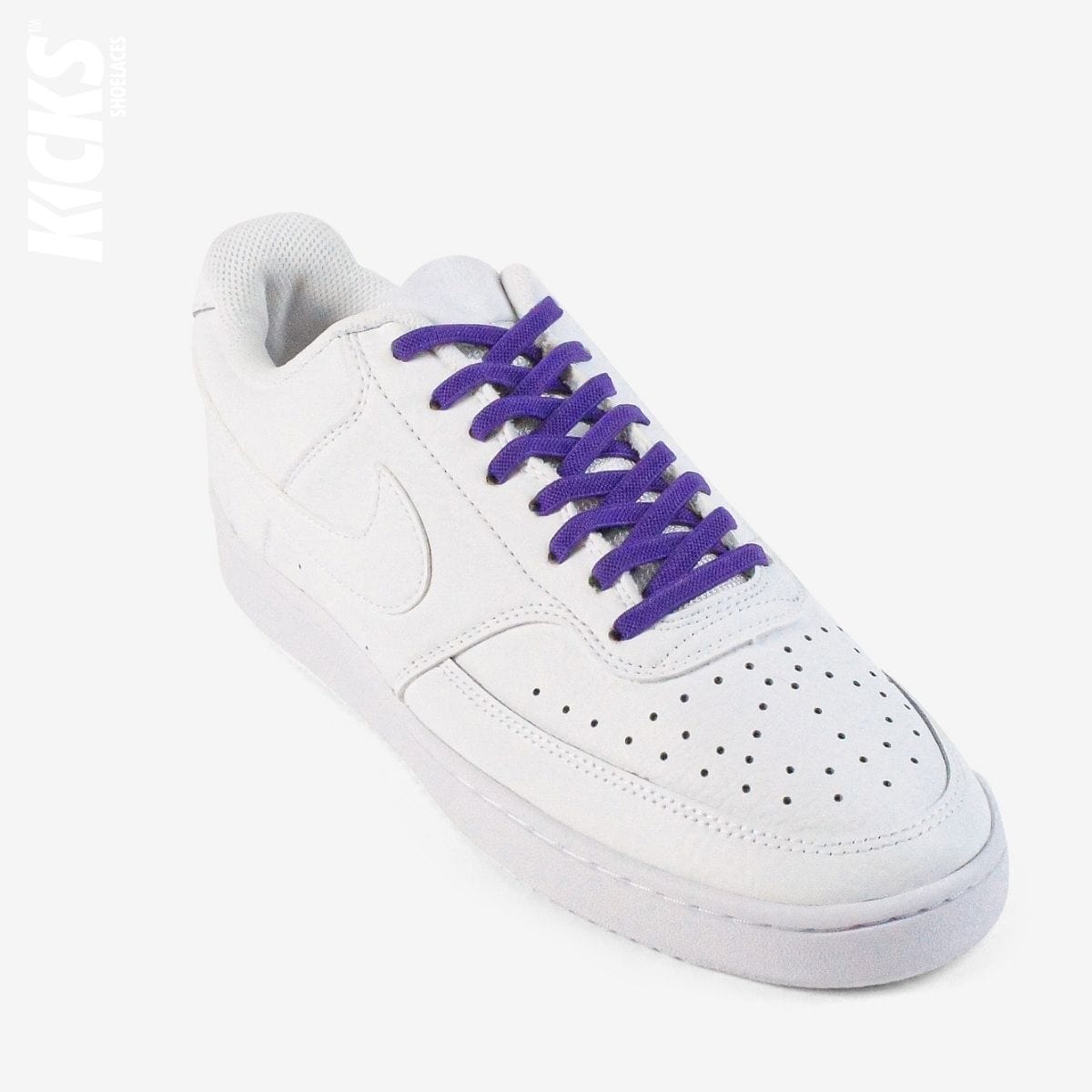 no-tie-shoelaces-with-purple-laces-on-nike-white-sneakers-by-kicks-shoelaces