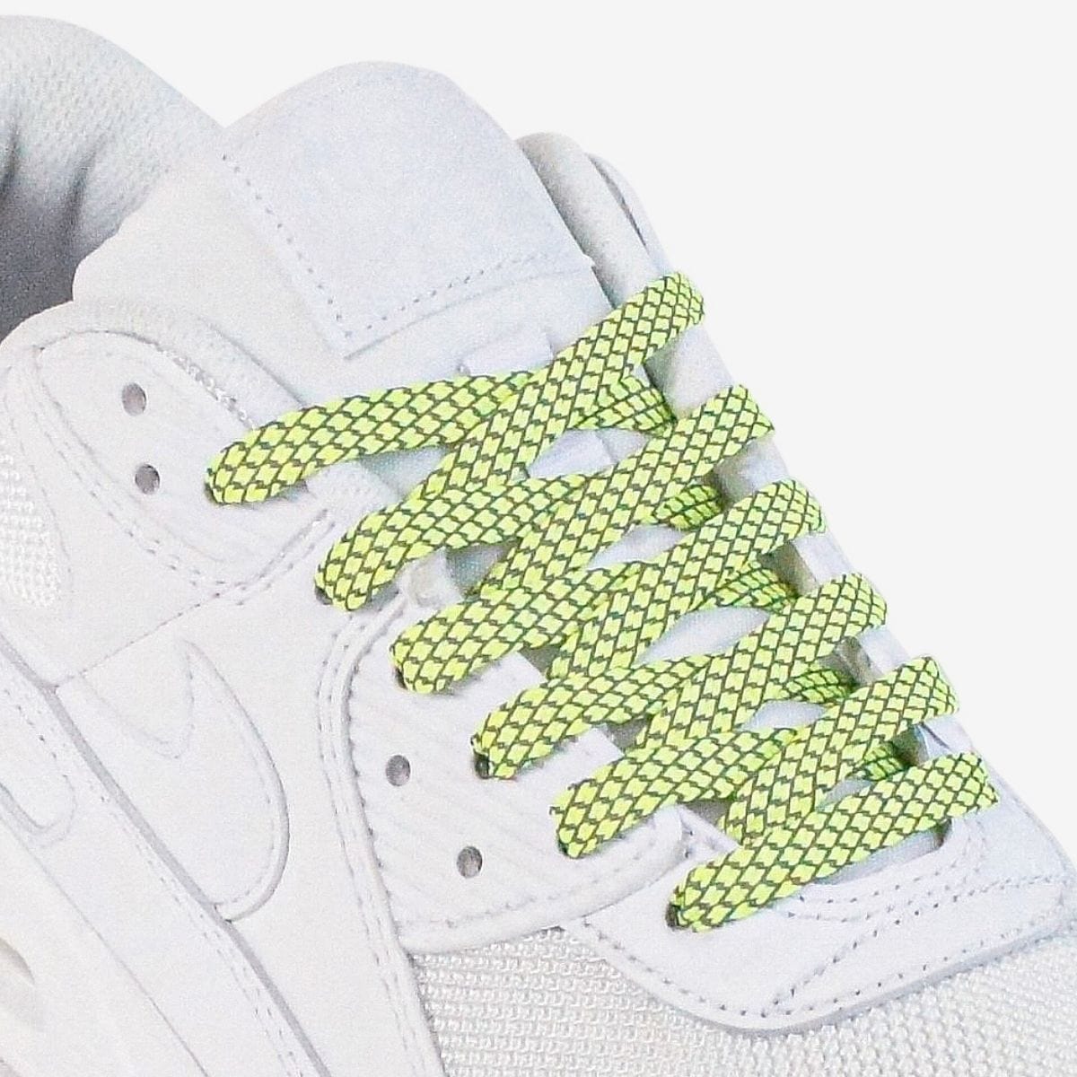 reflective-flat-shoelaces-in-green-suitable-for-popular-sneakers