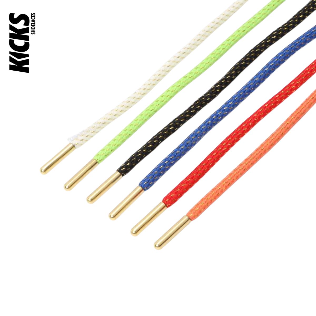 Round Shoelaces with Metal Aglets