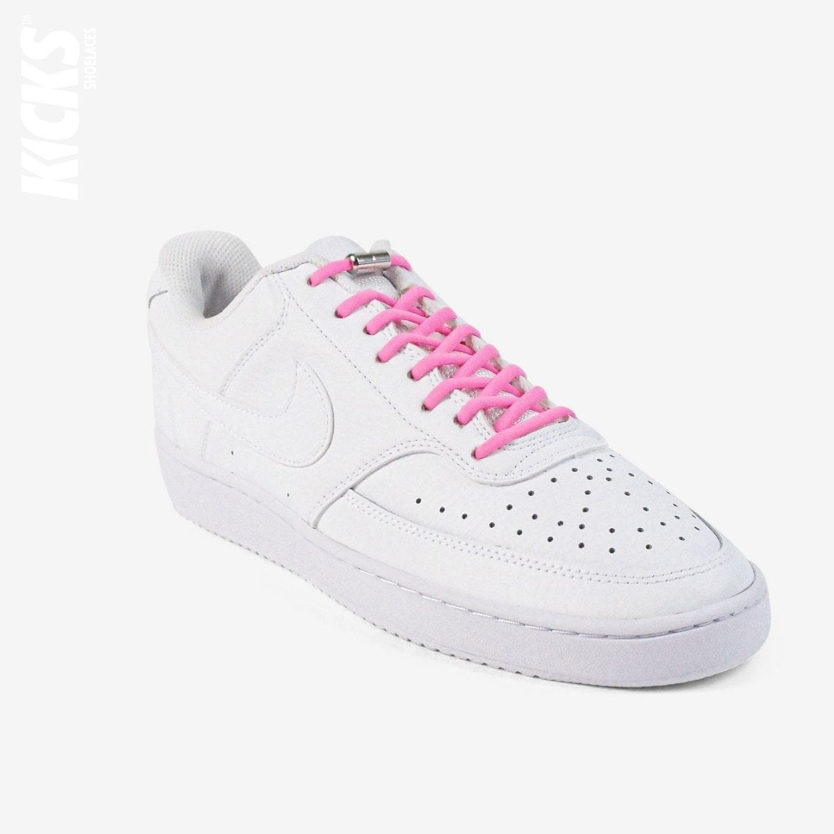 round-no-tie-shoelaces-with-hot-pink-laces-on-nike-white-sneakers-by-kicks-shoelaces