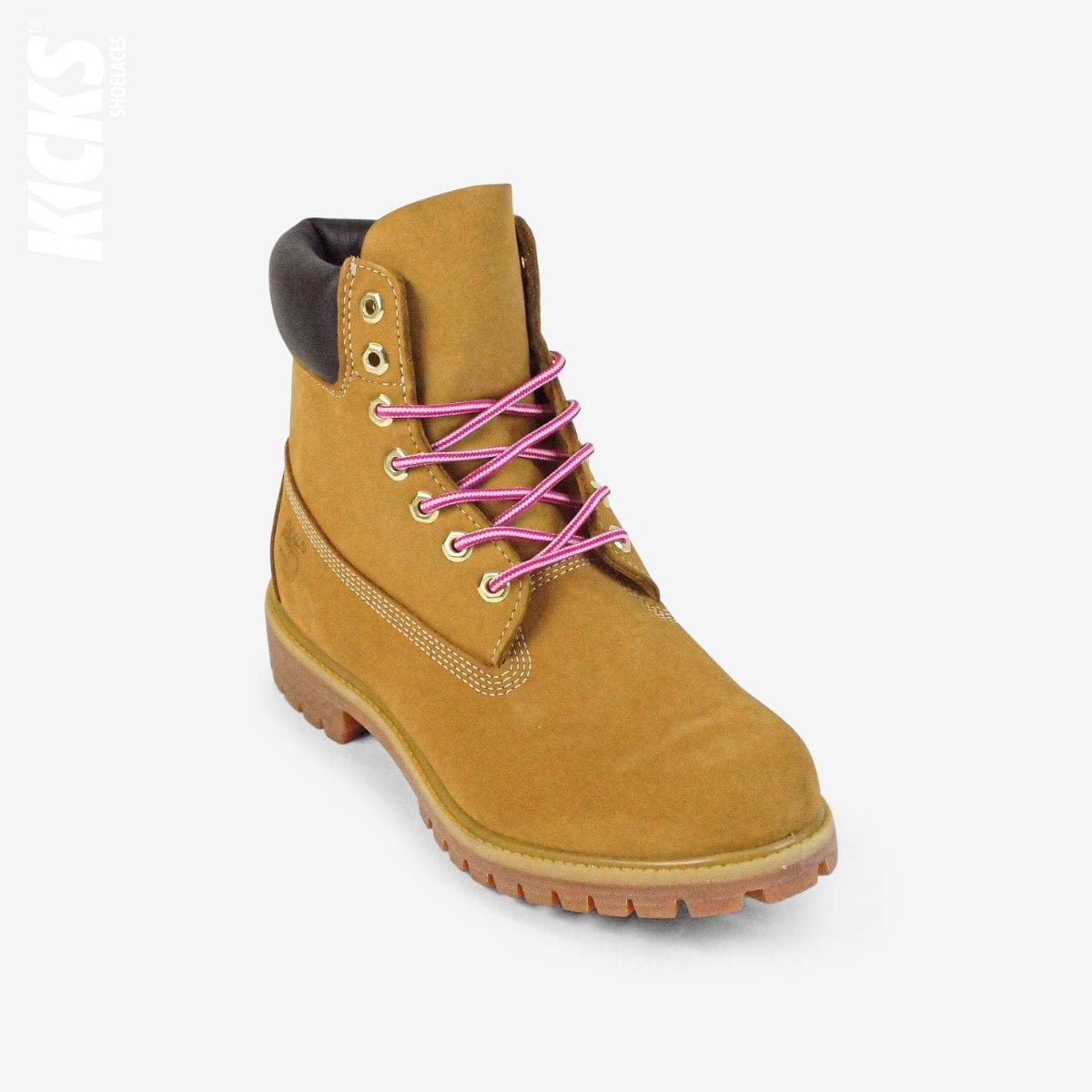 shoelaces-online-pink-and-white-boot-laces-on-timberland-boots